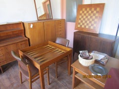 Game Table in Teak by Skovby with Chess and Backgammon Boards