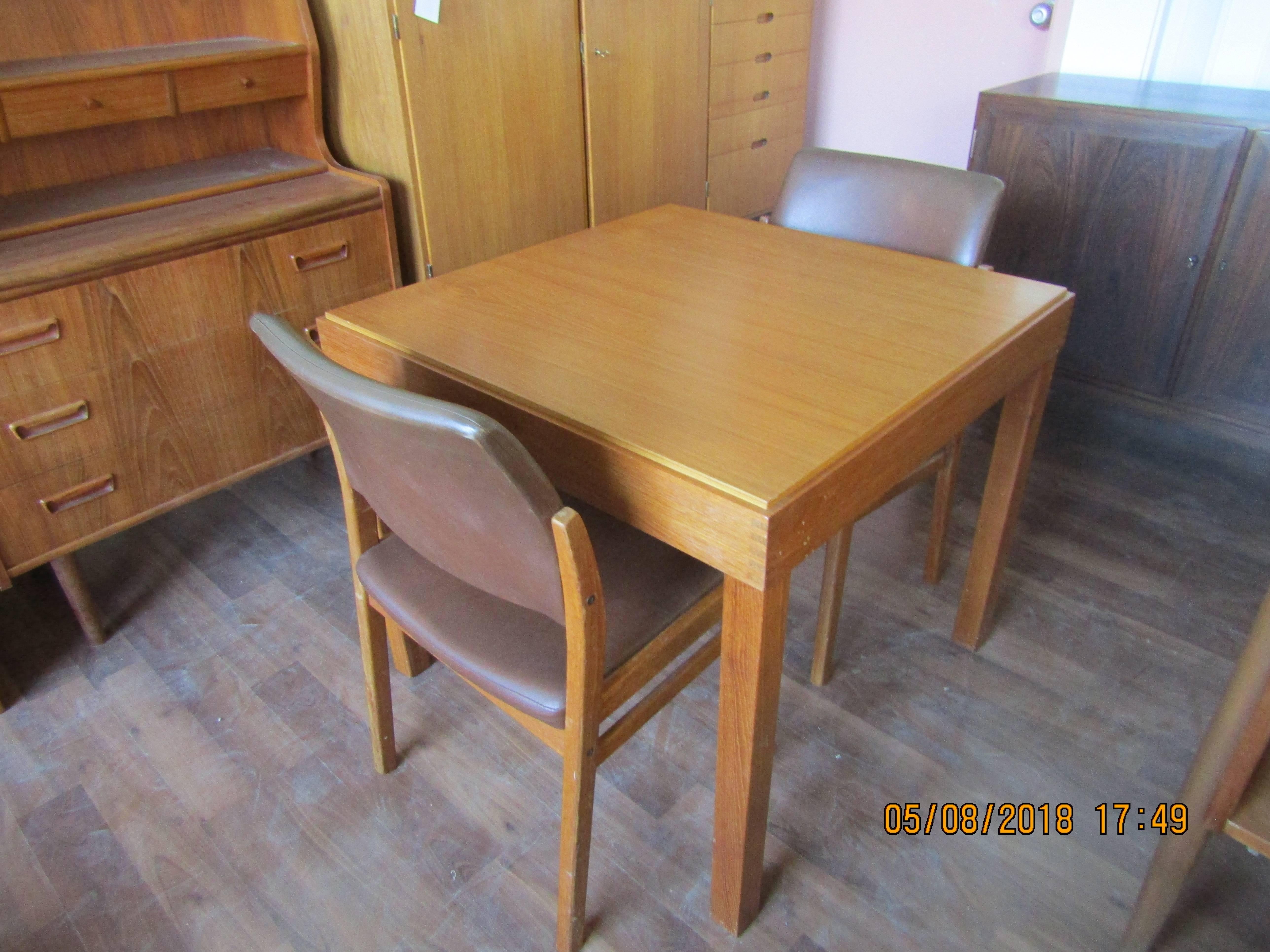 Danish Game Table in Teak by Skovby with Chess and Backgammon Boards