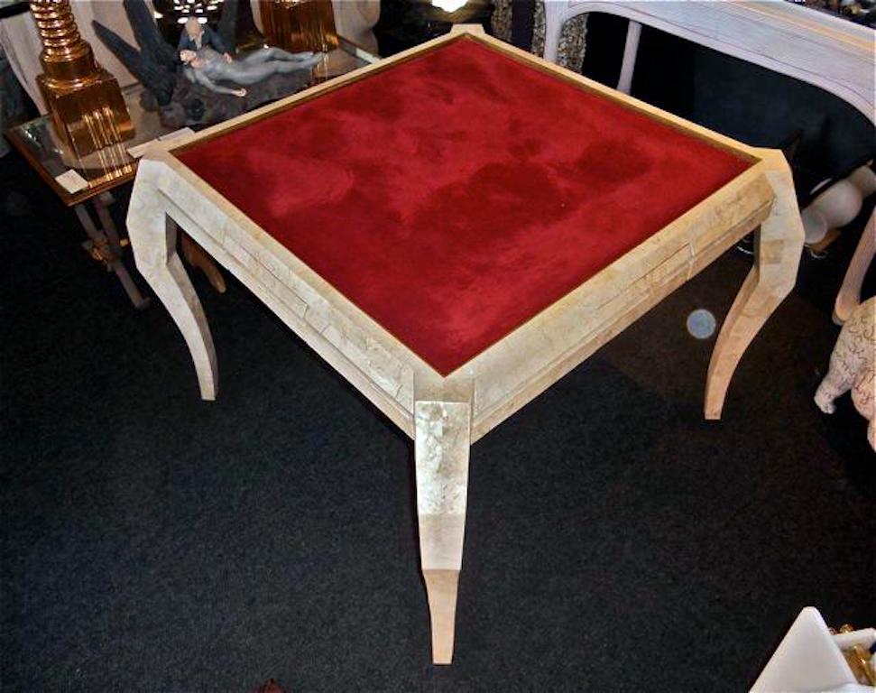 Hollywood Regency Game Table in Tessellated Marble after Maitland-Smith