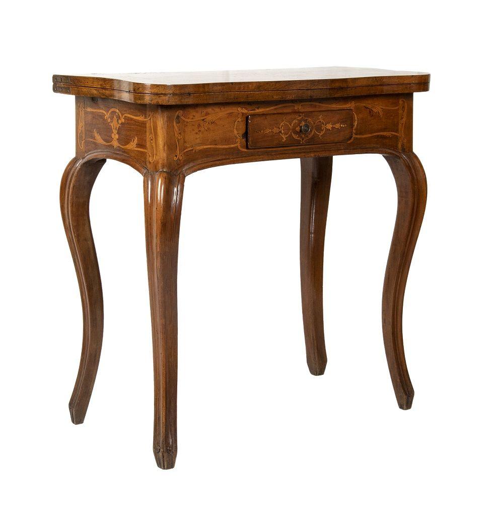 French Game Table, Louis XV Style, Late 18th Century