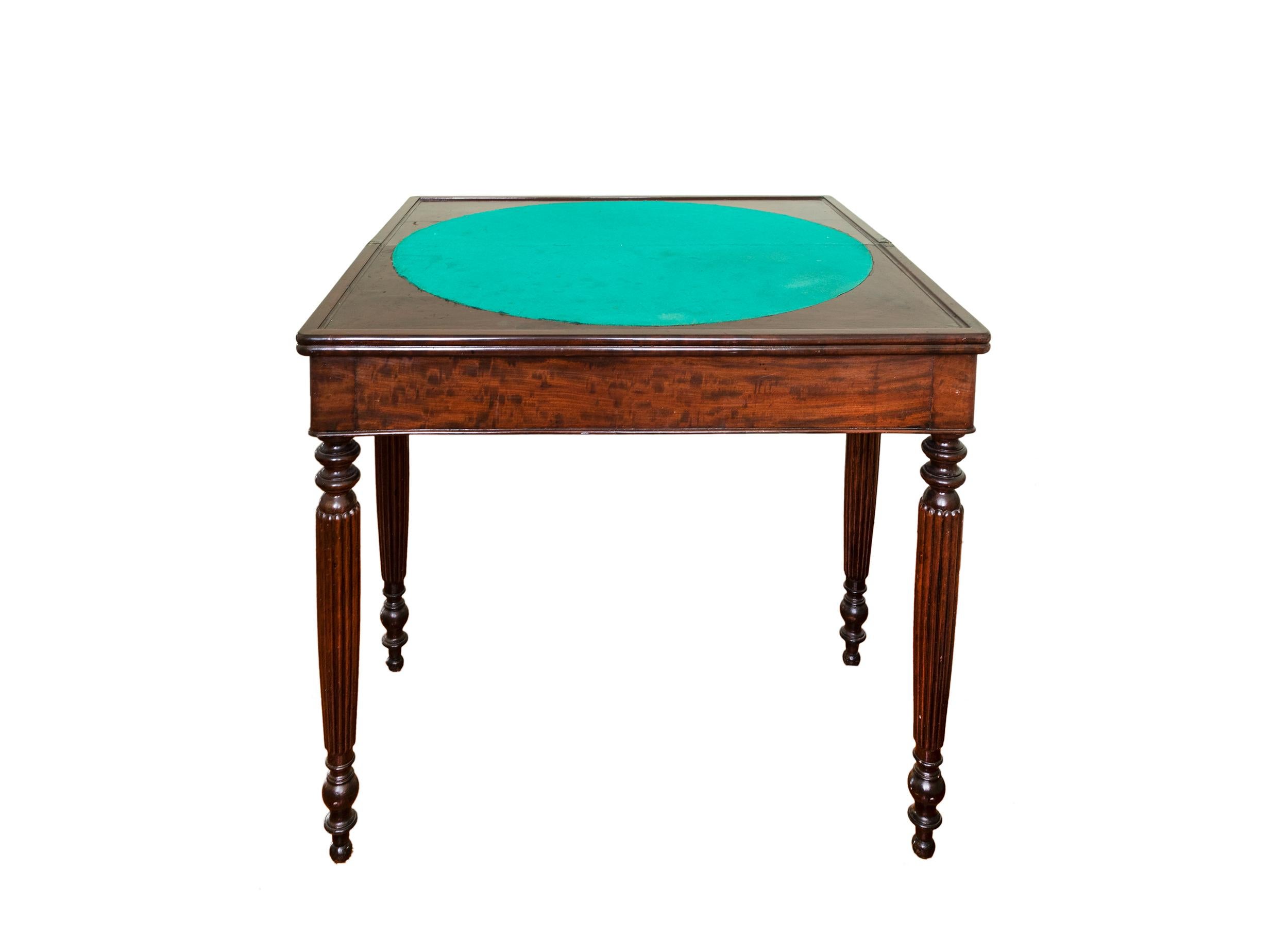 Felt Game table Louis Philippe Style  19th Century For Sale