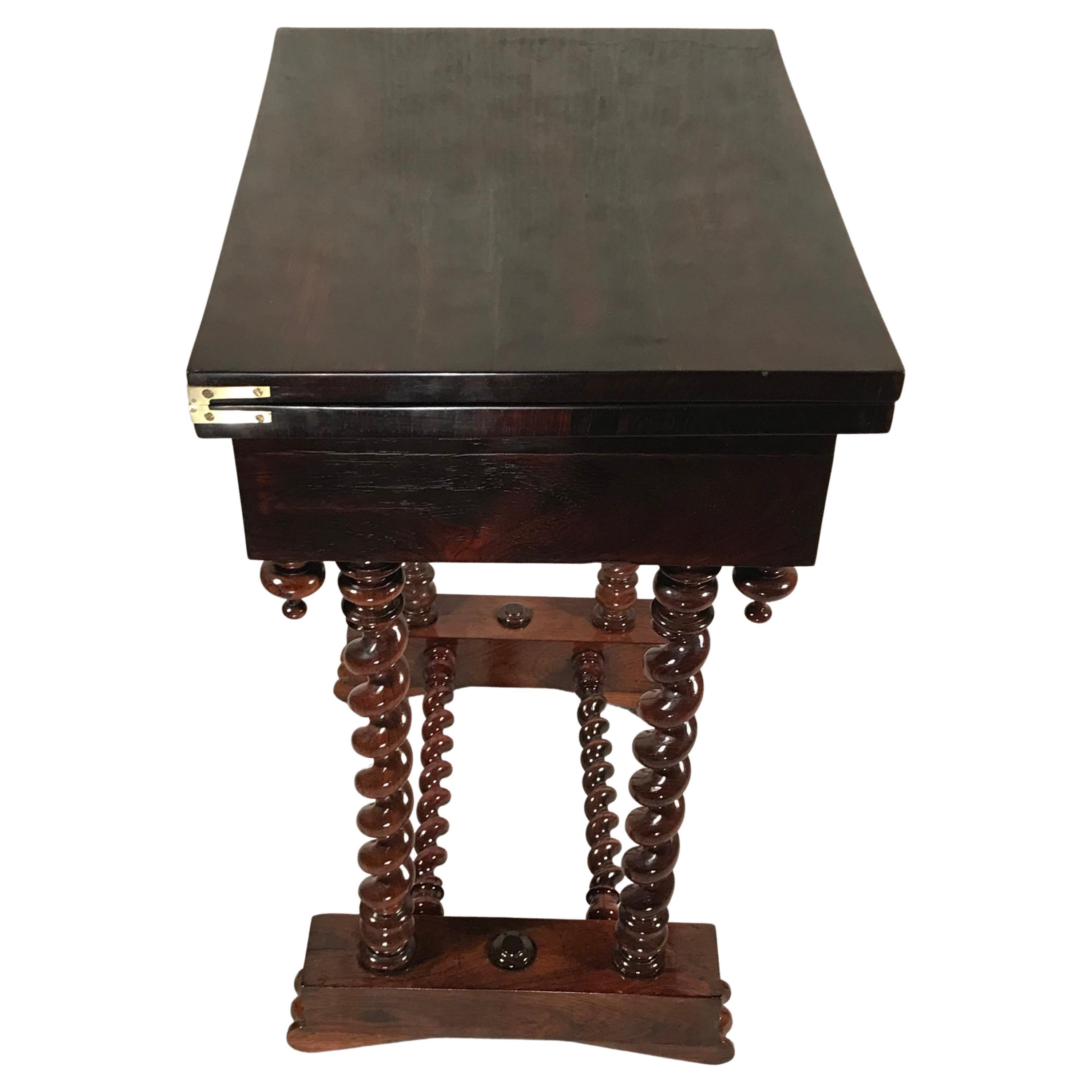English Game Table with Backgammon and Chess Board, France 19th century For Sale