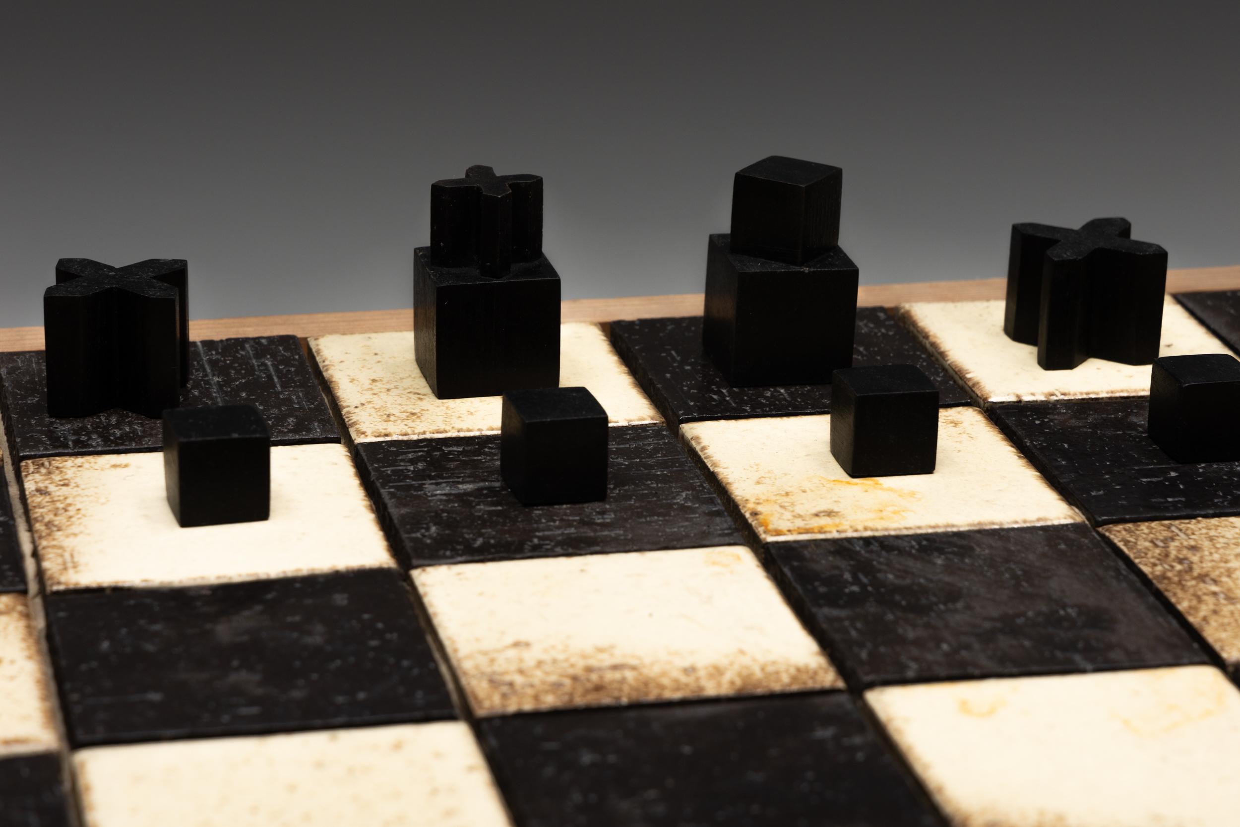 Game Table with Bauhaus Chess Set by Josef Hartwig, Germany, 1924 6