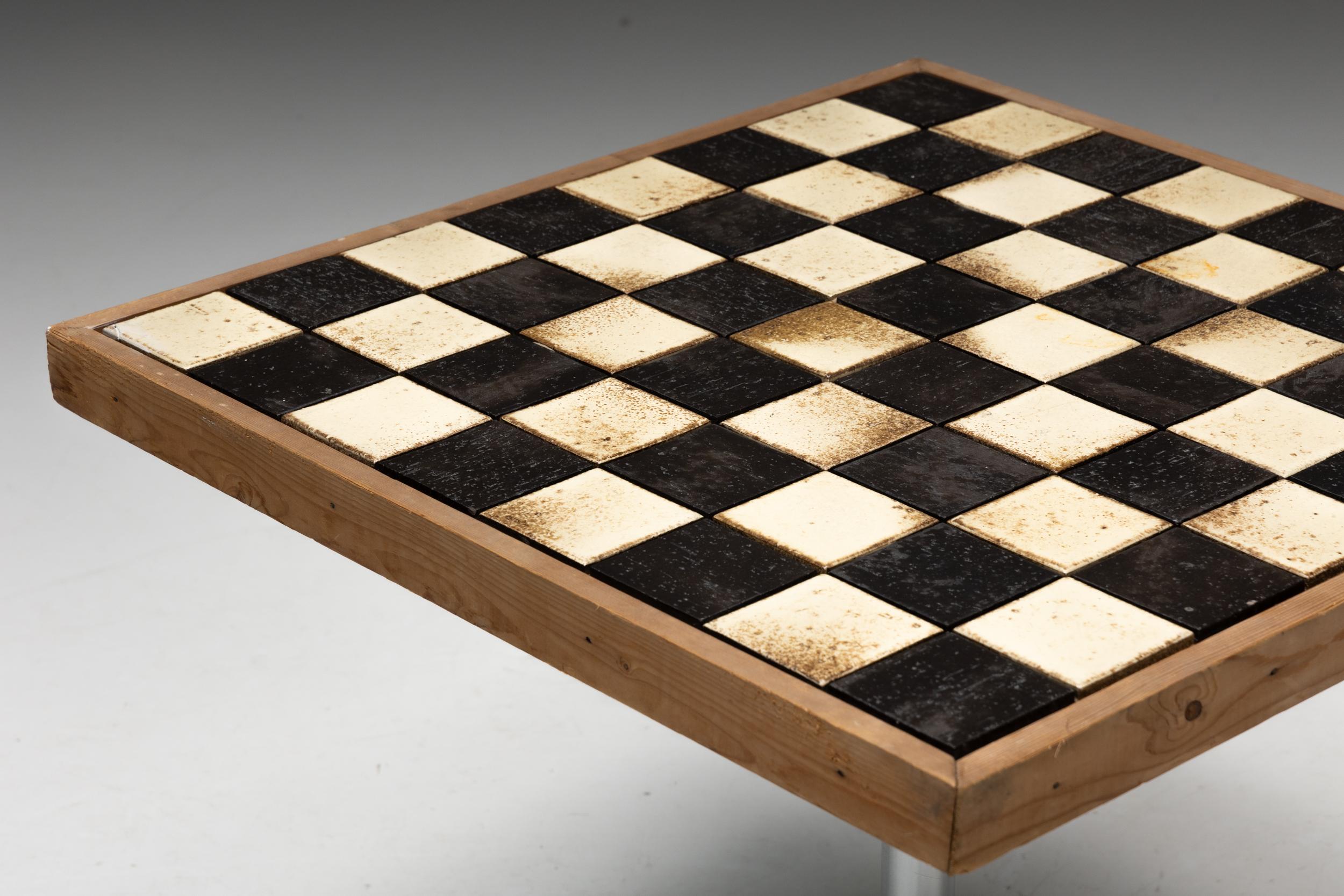 Chess Table; Game Table; Bauhaus; Josef Hartwig; Germany; Schachspiel; 1920s; Chessboard; Minimalist;

Bauhaus game table with chess set designed by Josef Hartwig in 1924. This chess table features a beautifully crafted wooden board with inlaid