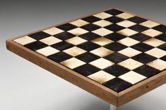 Spieltisch mit Schachset im Bauhaus-Stil von Josef Hartwig, Deutschland, 1924