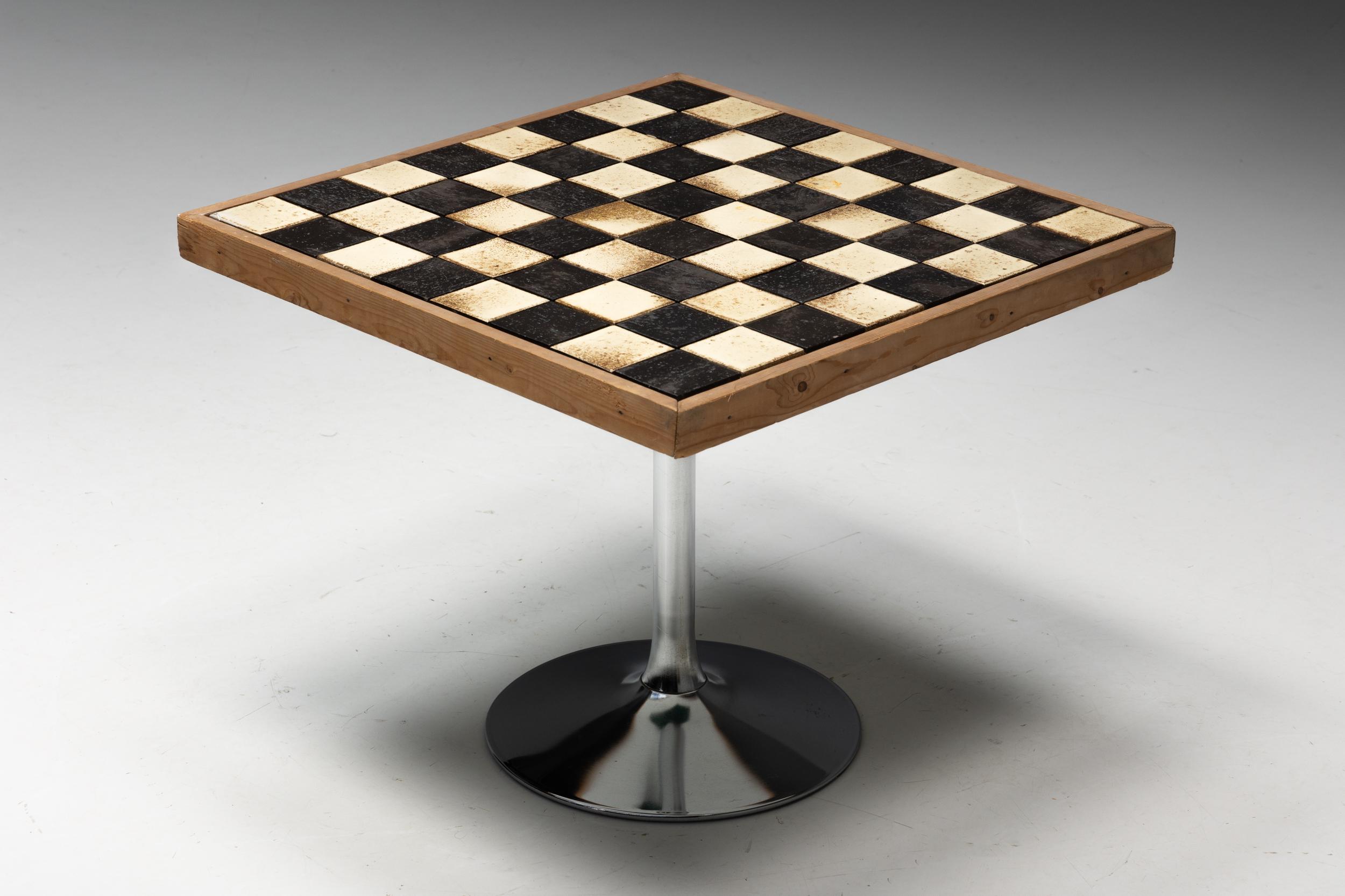 Game Table with Bauhaus Chess Set by Josef Hartwig, Germany, 1924 2