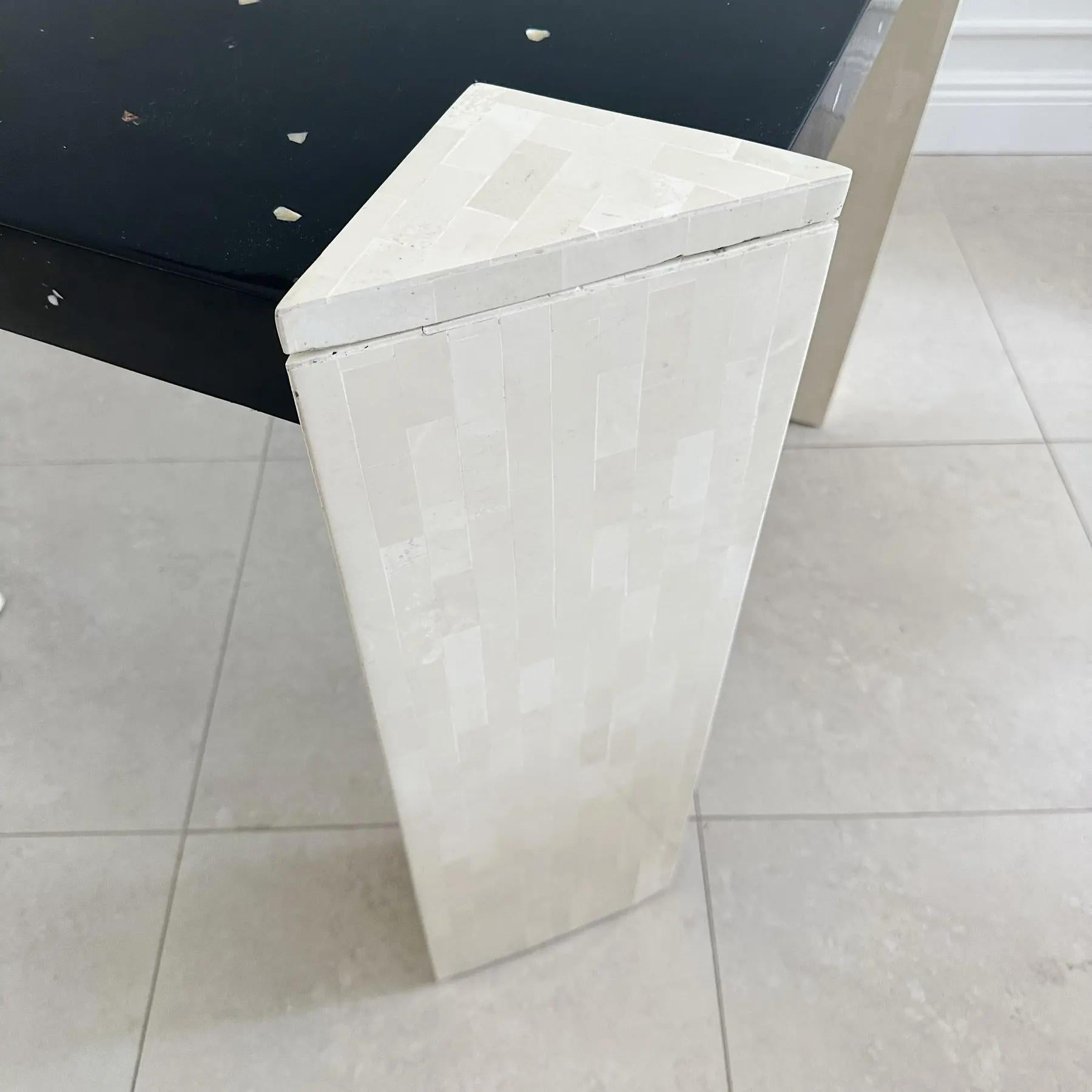 Mesa de juego con tablero de hueso teselado y nácar incrustado, años 80 Moderno de mediados de siglo en venta