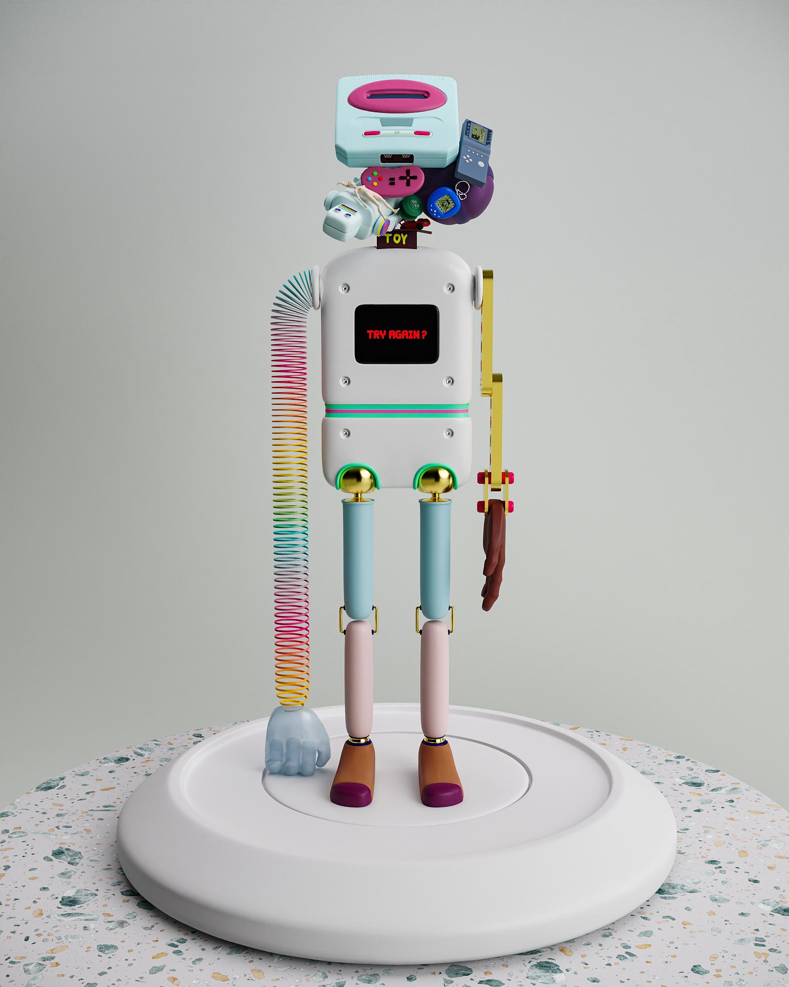 Scultura contemporanea a tecnica mista in edizione limitata Gameboy di Taras Yoom in vendita 2