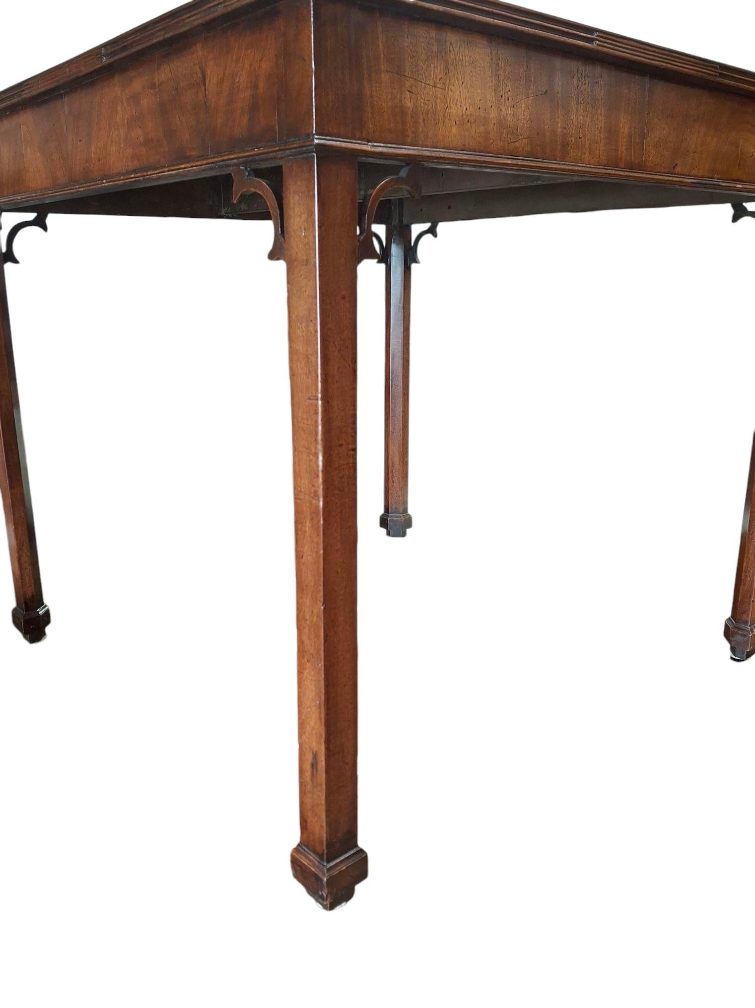 Games Table w/Tooled Leather Top 2