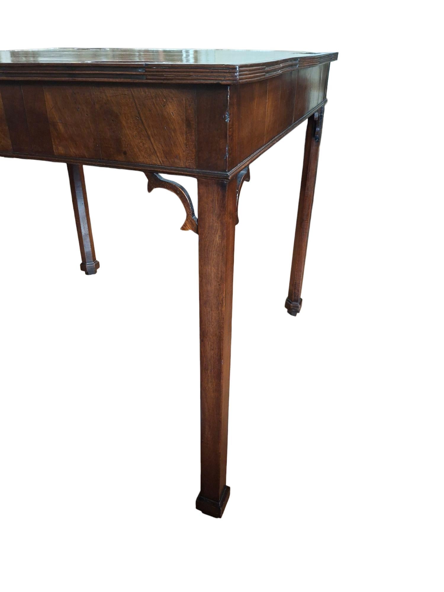 Games Table w/Tooled Leather Top 3