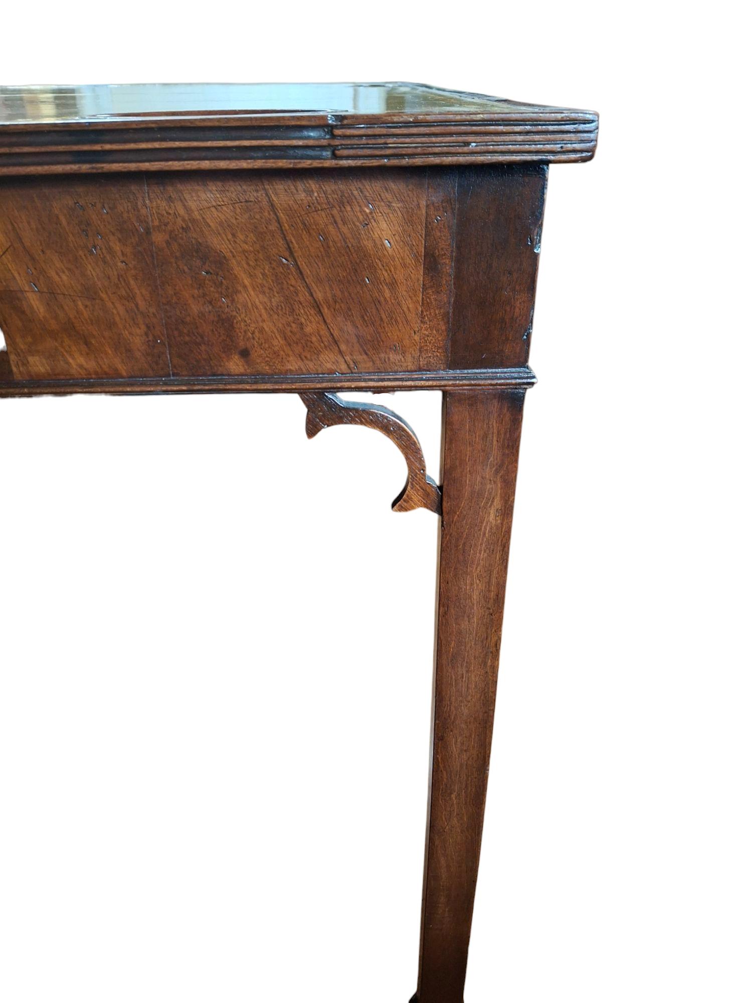Games Table w/Tooled Leather Top 4
