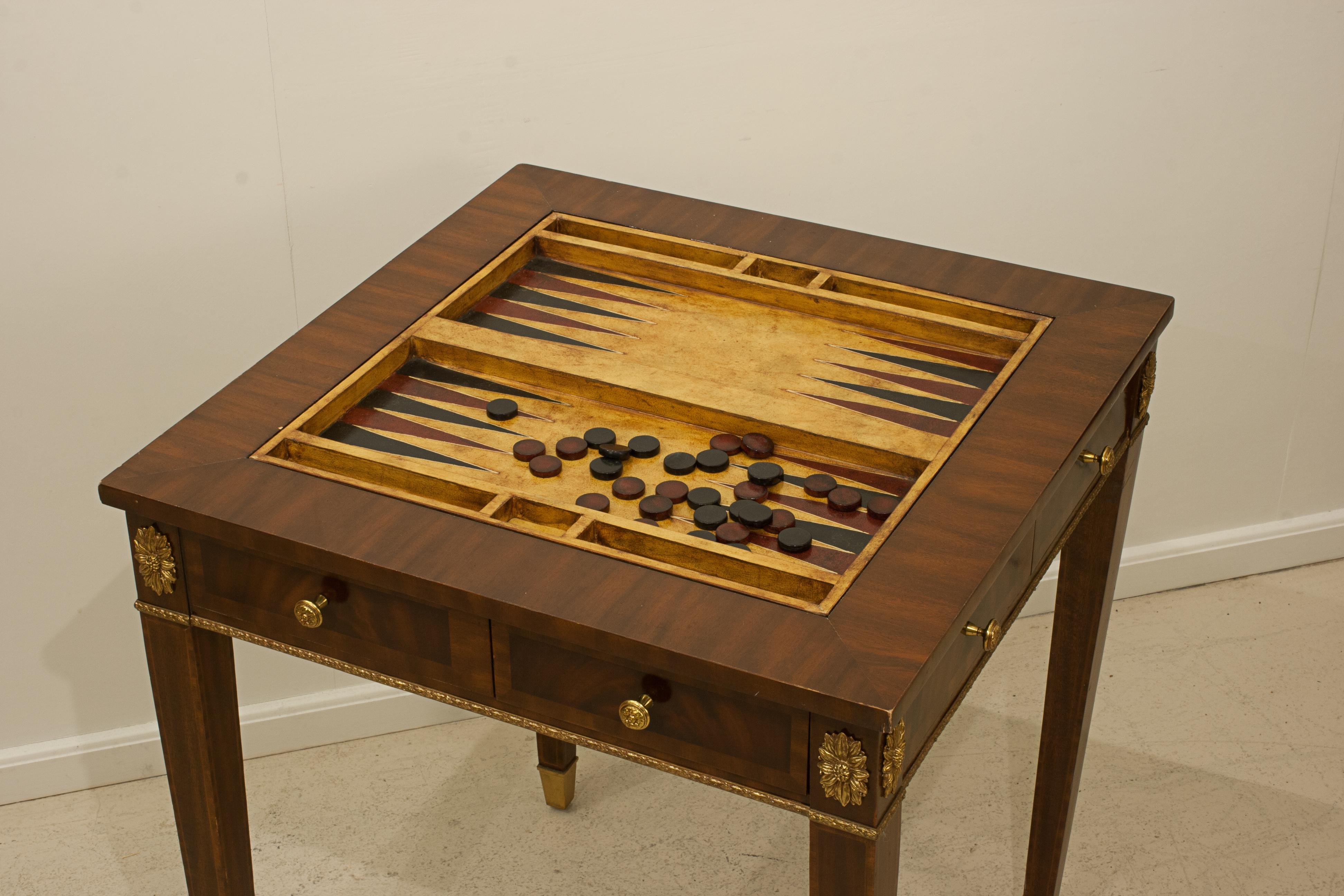 Games Table With Chess & Backgammon Board 3
