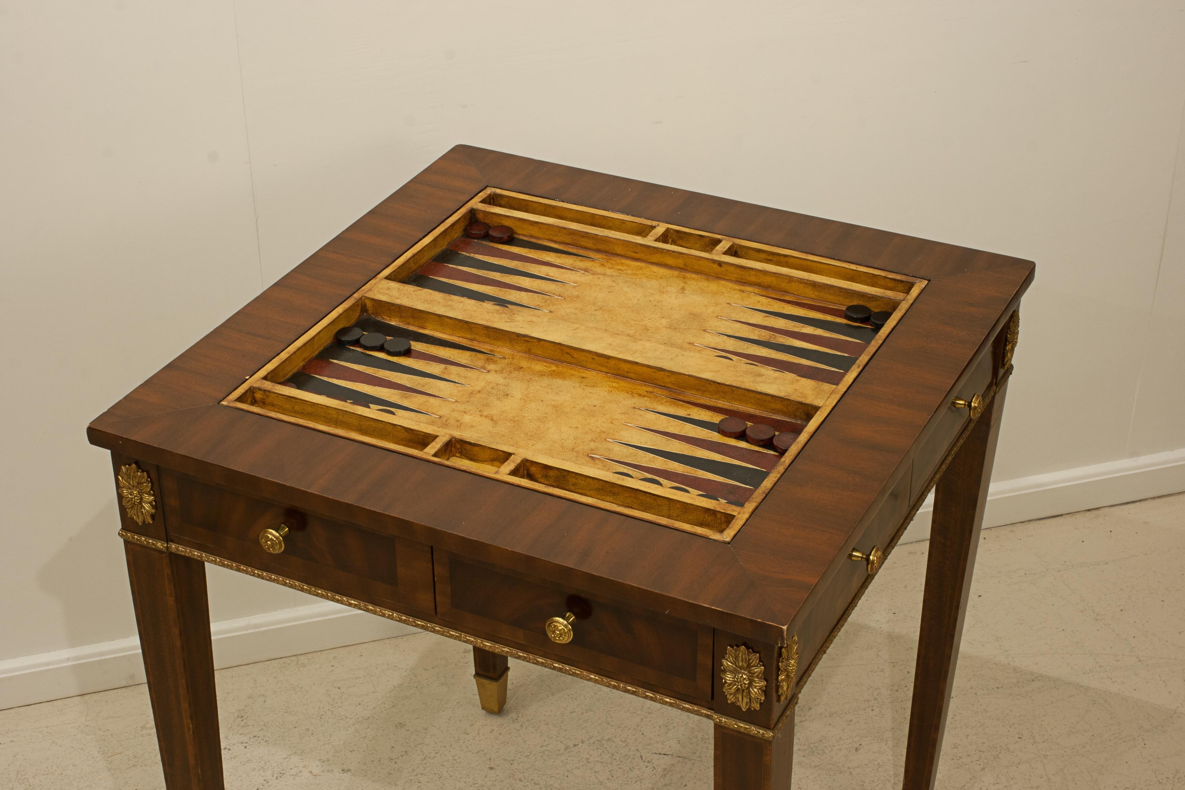 Games Table With Chess & Backgammon Board 5