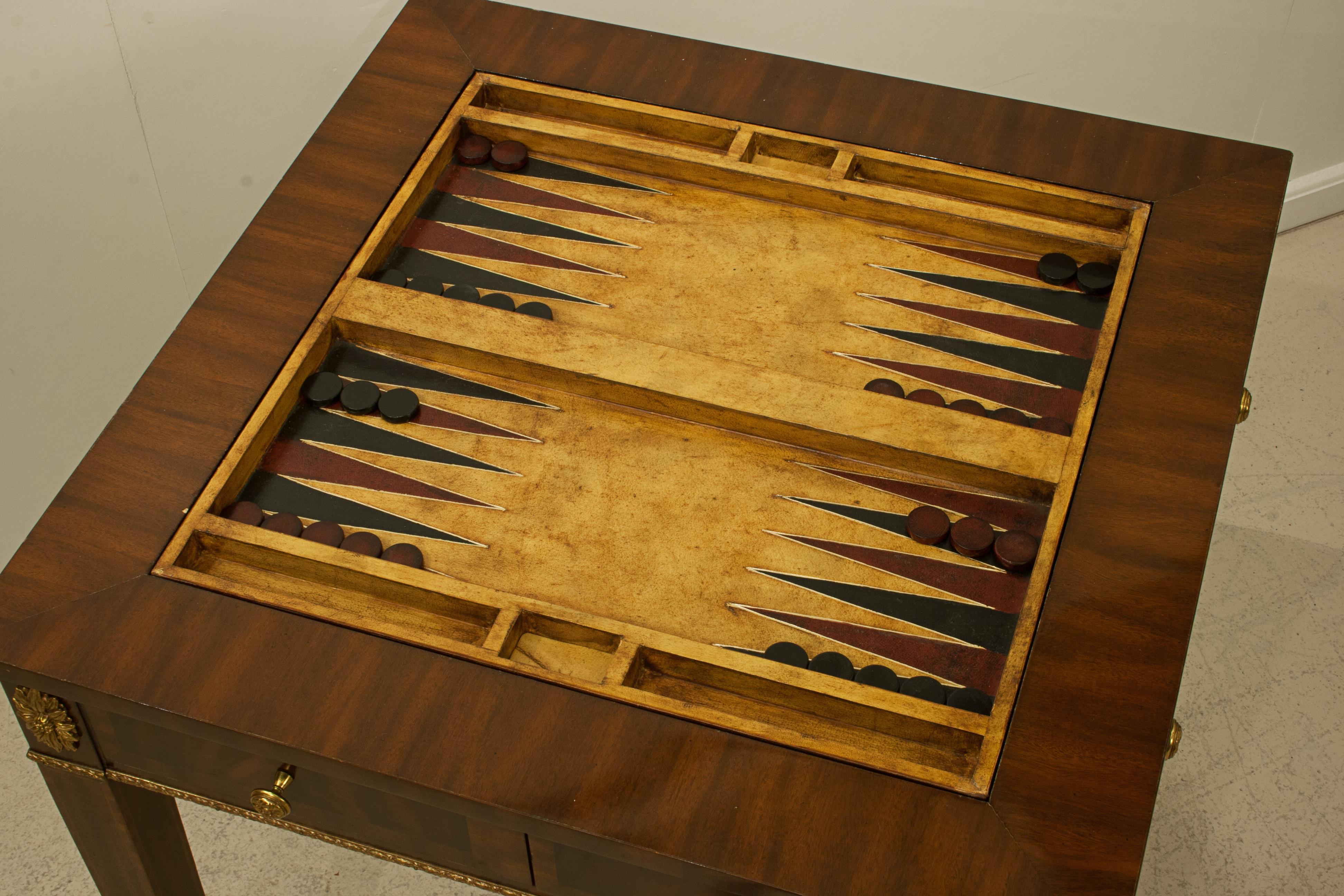 Games Table With Chess & Backgammon Board For Sale 7