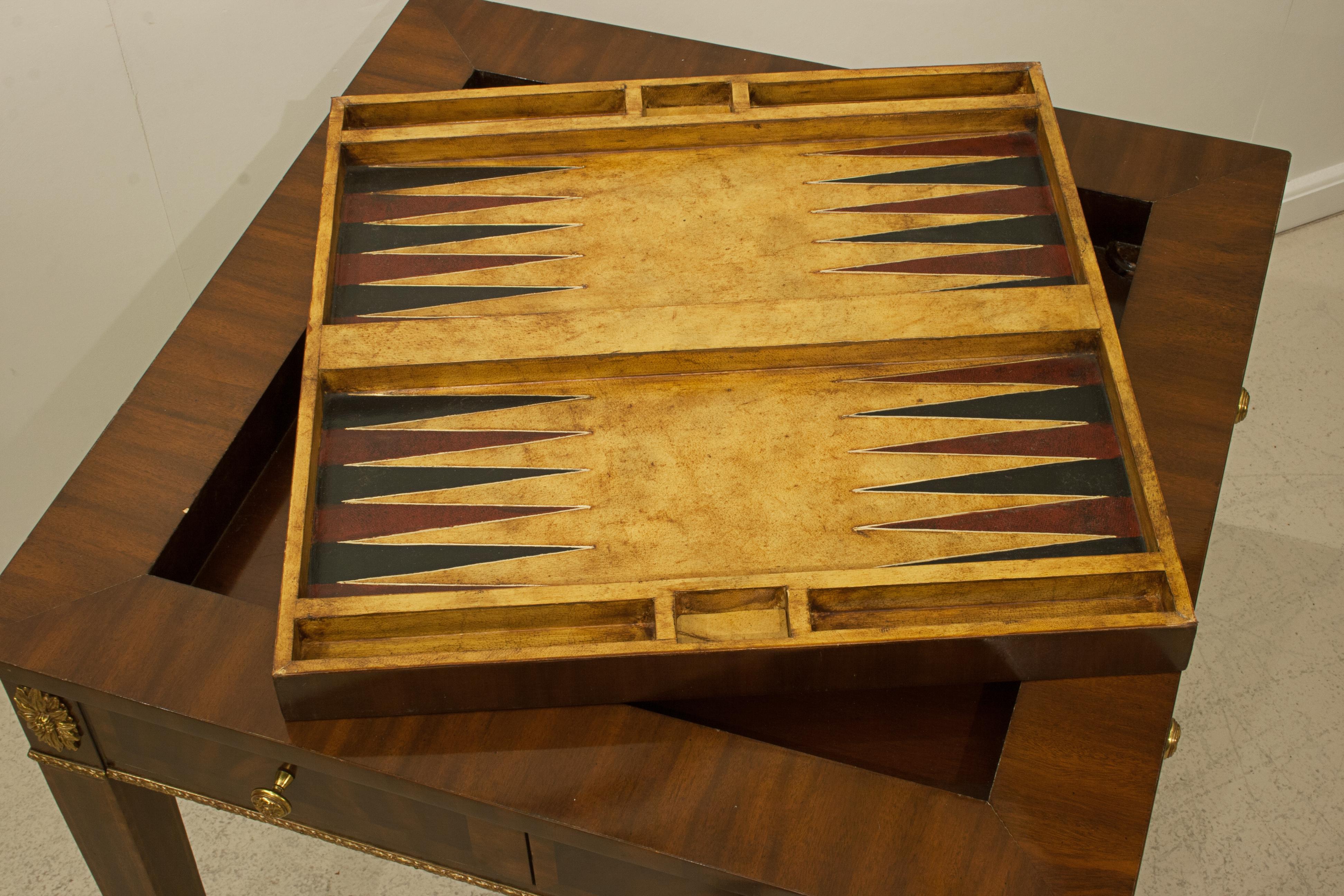 Games Table With Chess & Backgammon Board For Sale 8