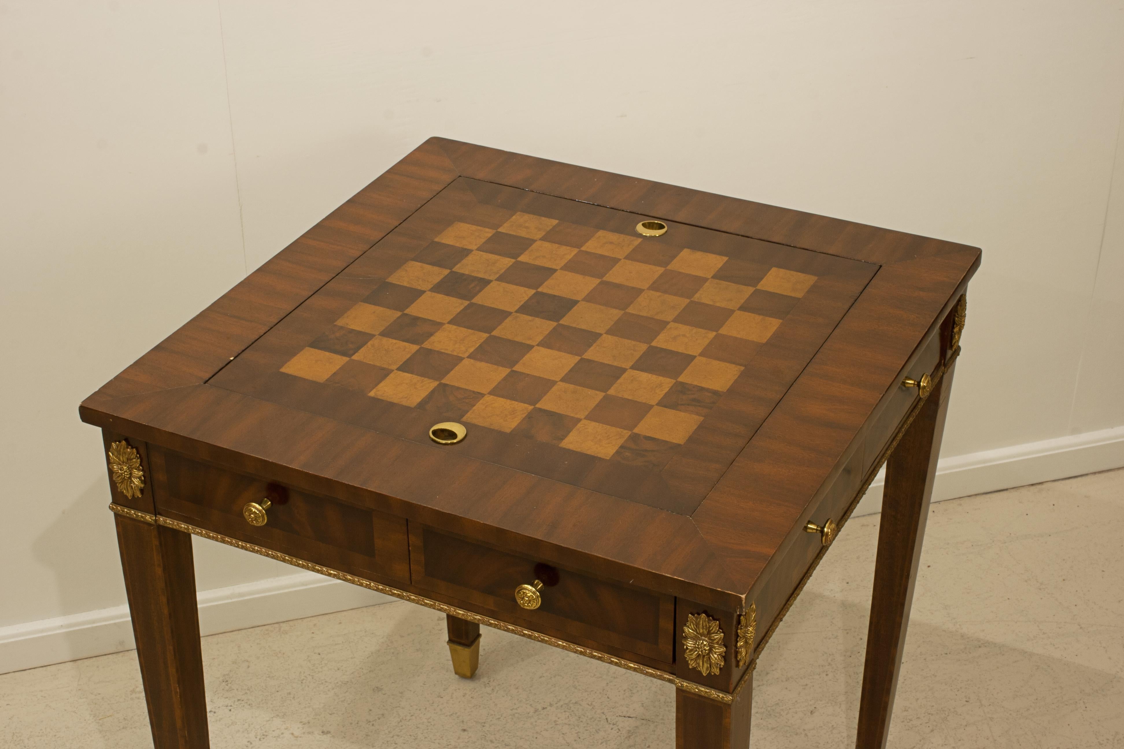 Games Table With Chess & Backgammon Board 1