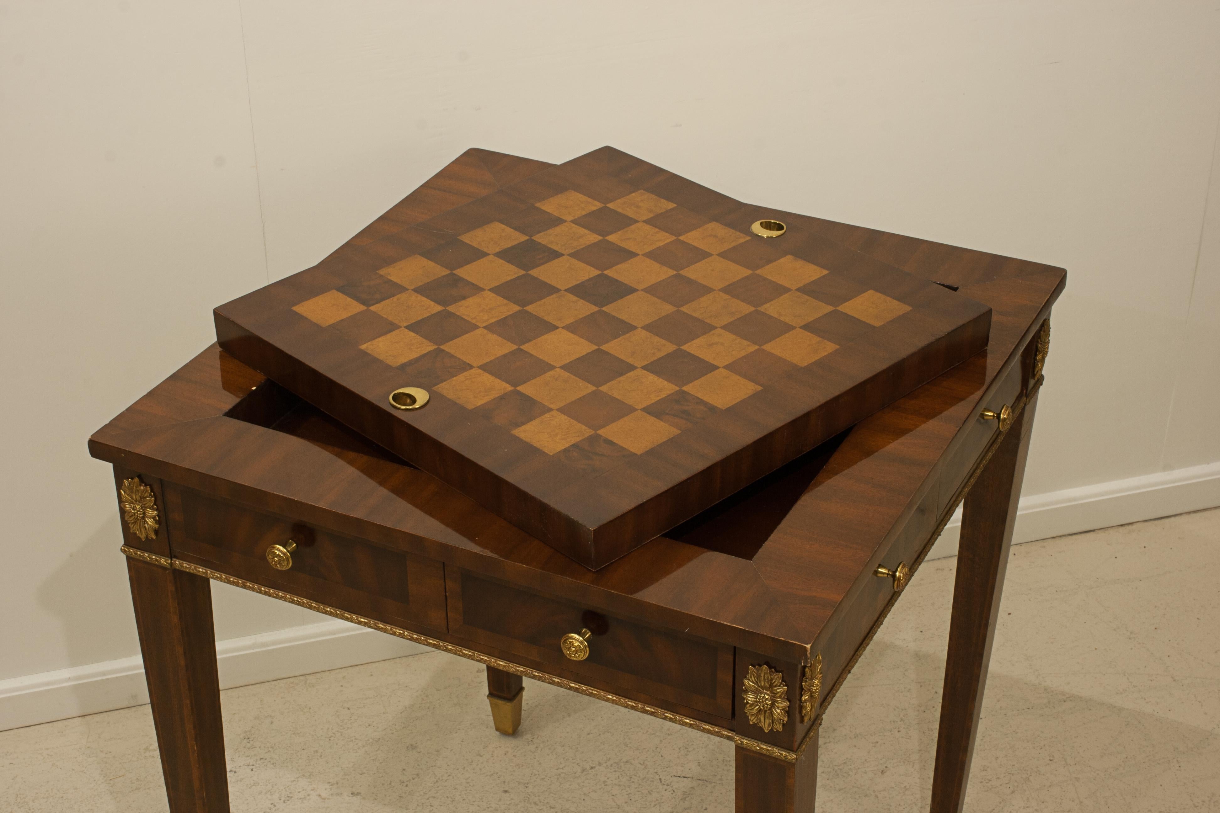Games Table With Chess & Backgammon Board 2