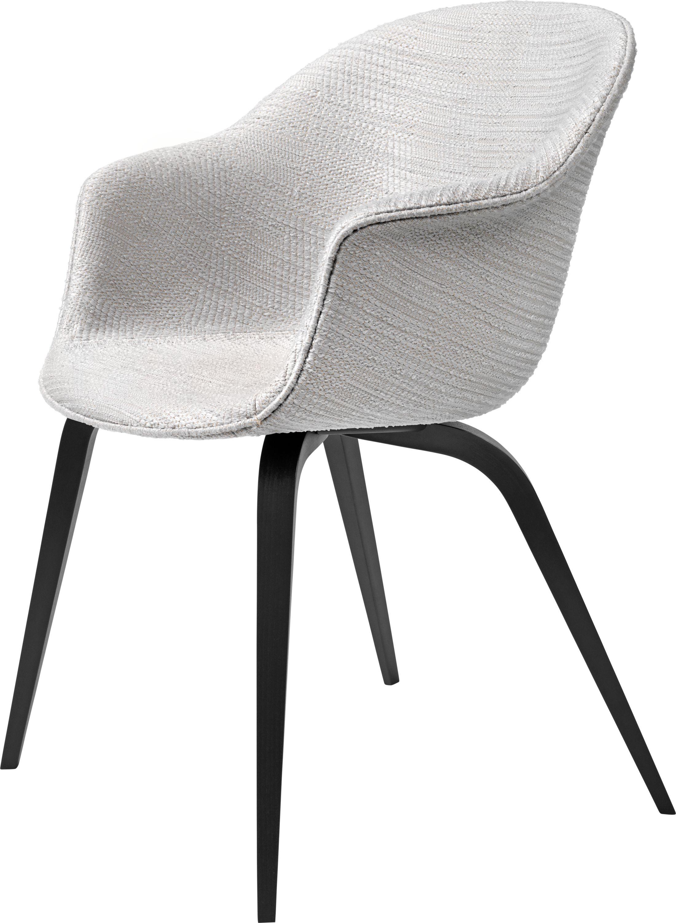 GamFratesi 'Bat' Dining Chair in Grey with Antique Brass Conic Base 10