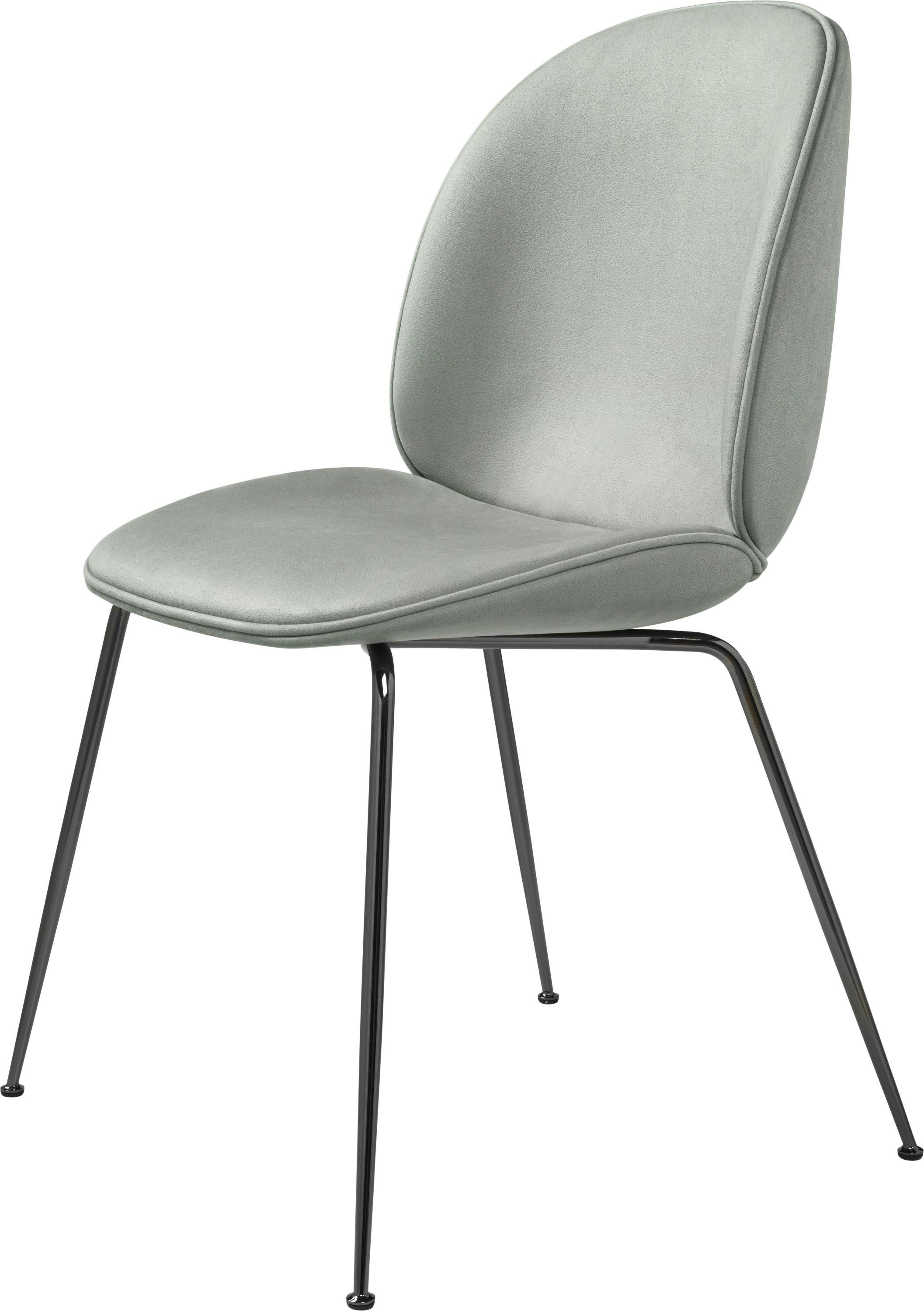 Metal GamFratesi 'Beetle' Dining Chair in Blue with Conic Base