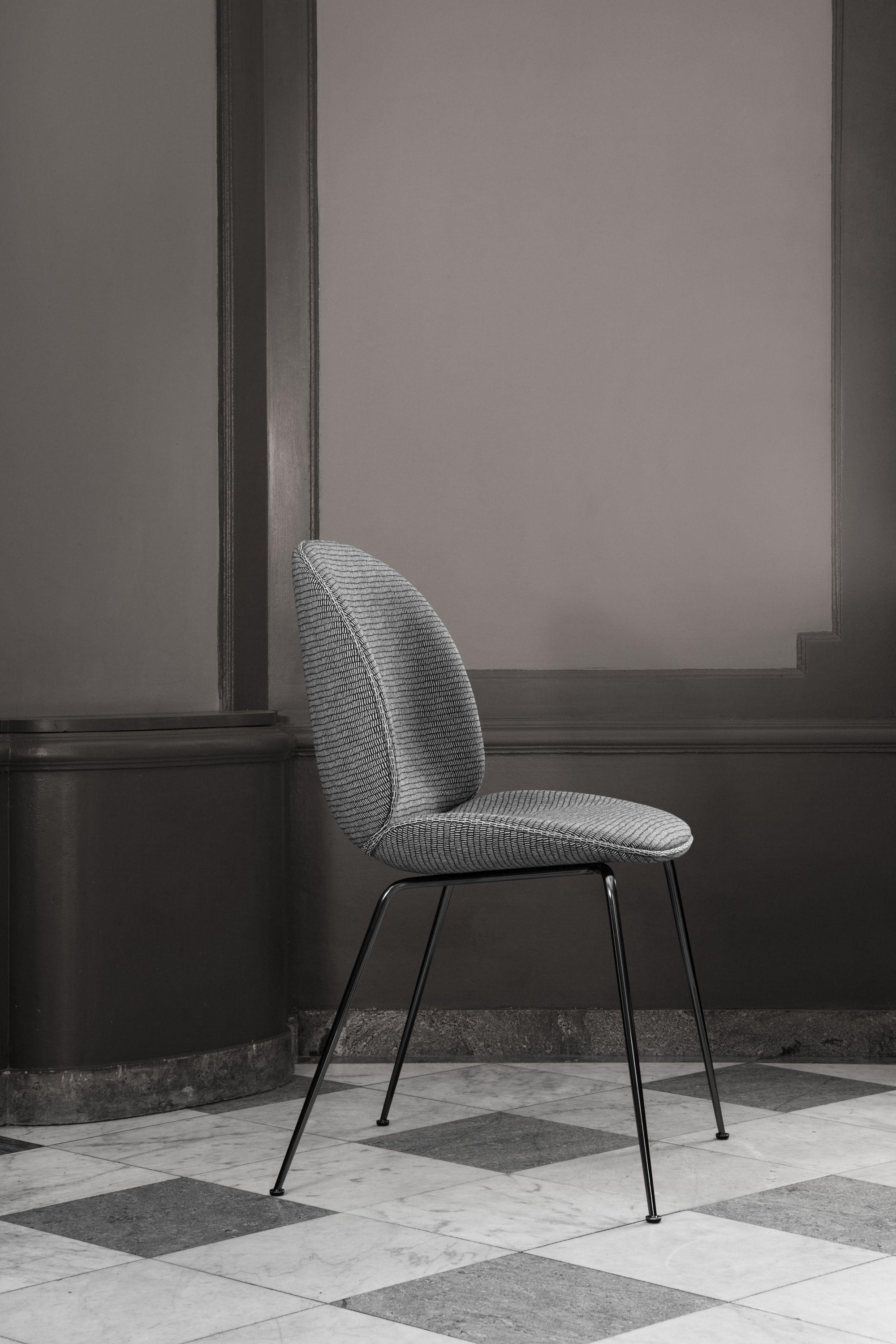 GamFratesi 'Beetle' Dining Chair in Blue with Conic Base 2