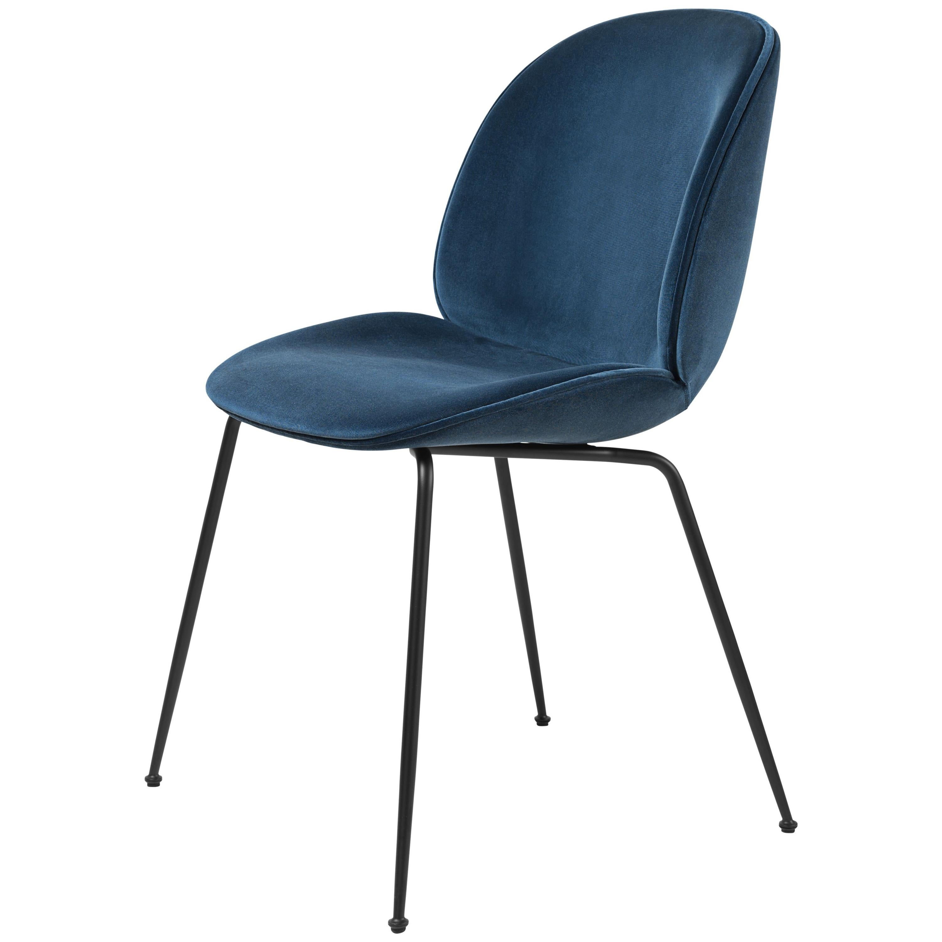 GamFratesi 'Beetle' Dining Chair in Blue with Conic Base
