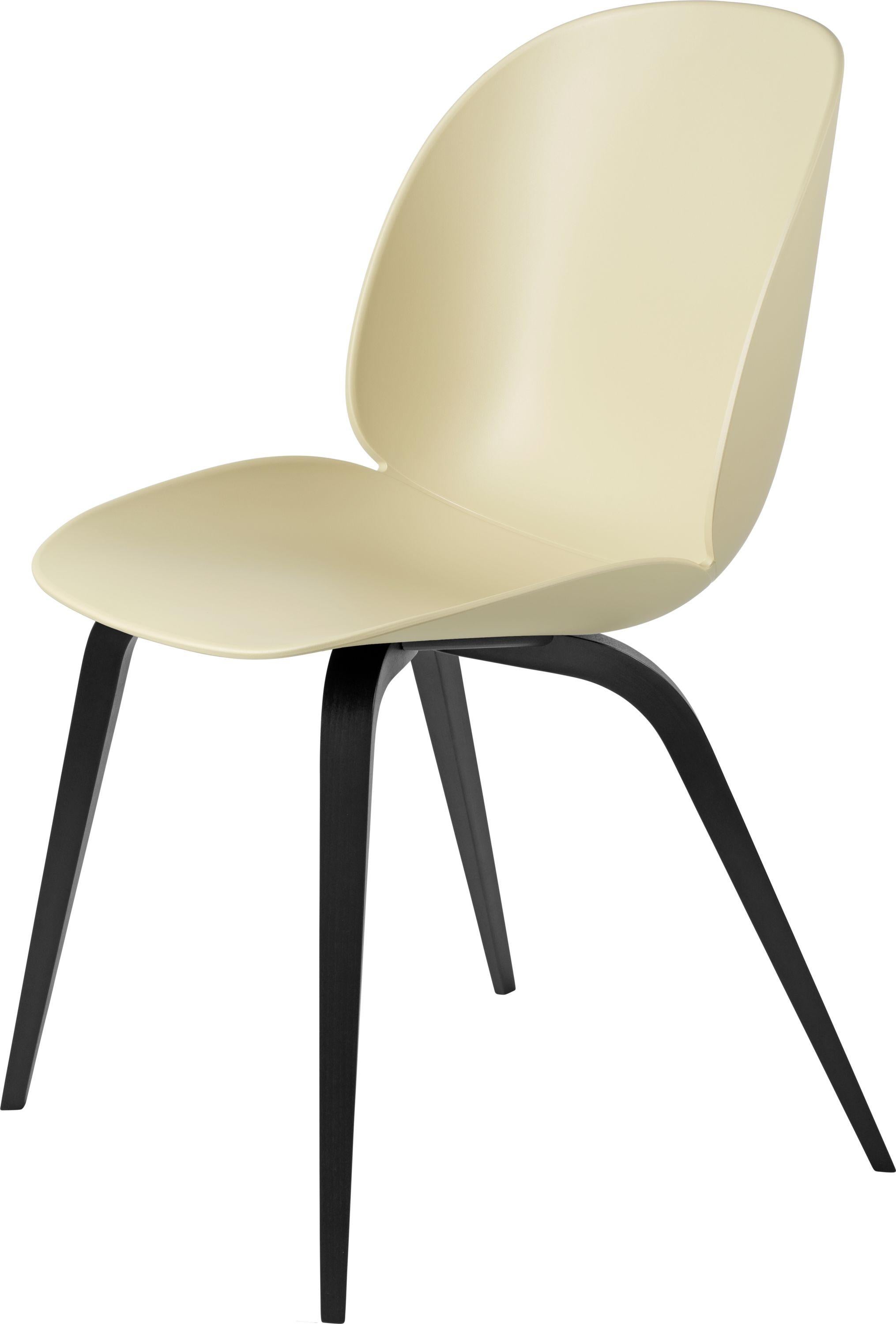 Mid-Century Modern GamFratesi 'Beetle' Dining Chair with Black Stained Beech Conic Base