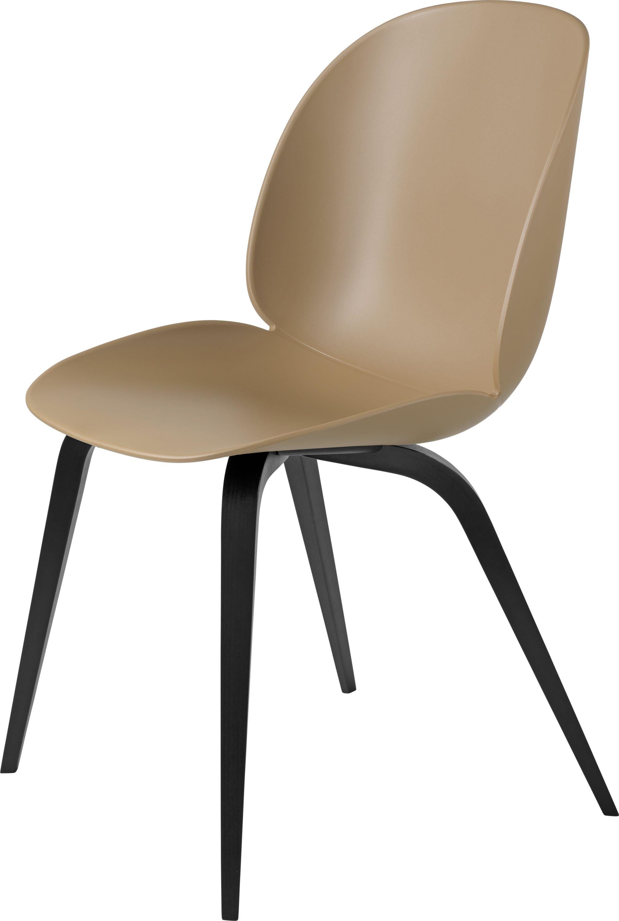 GamFratesi 'Beetle' Dining Chair with Black Stained Beech Conic Base 1