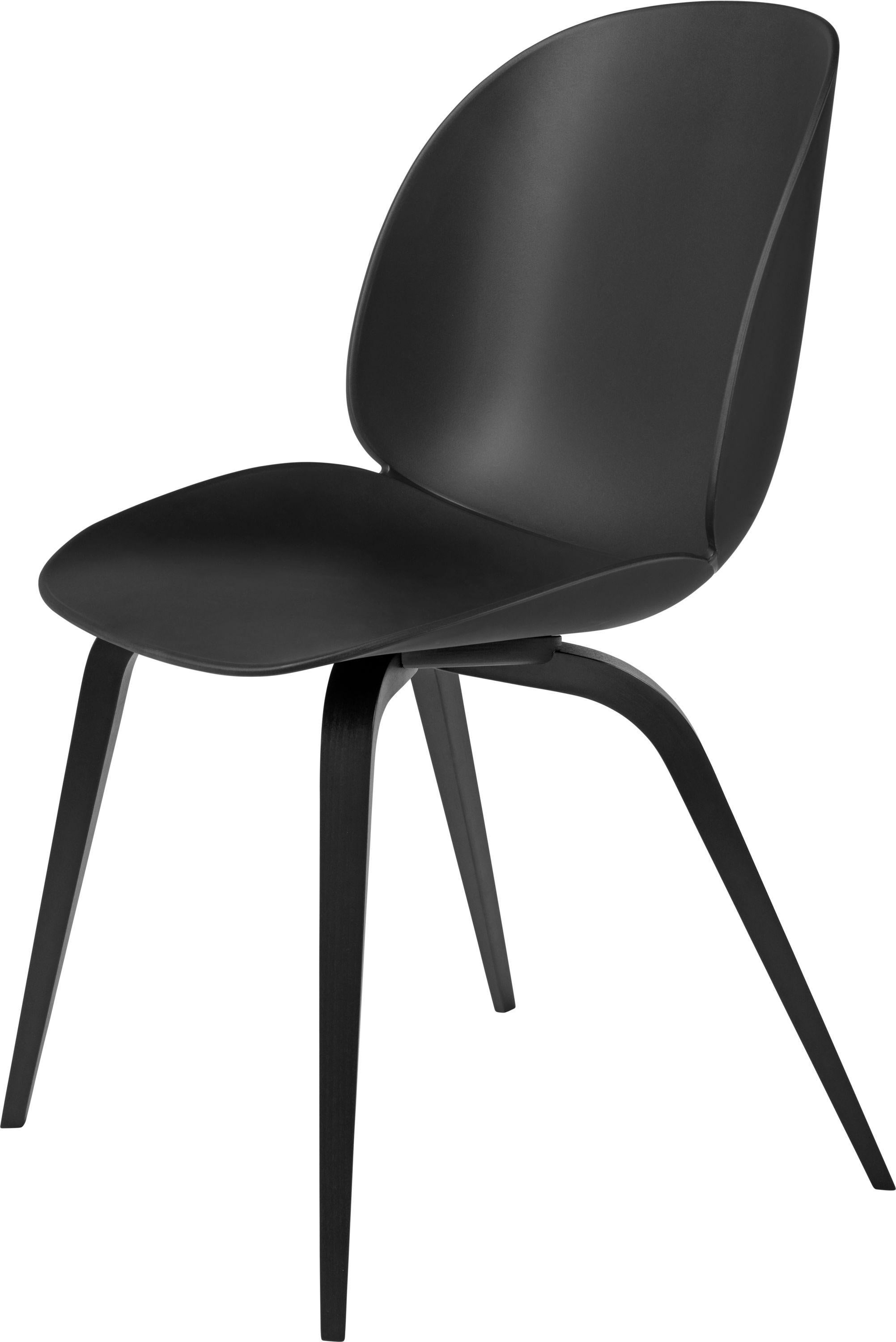 GamFratesi 'Beetle' Dining Chair with Black Stained Beech Conic Base 2