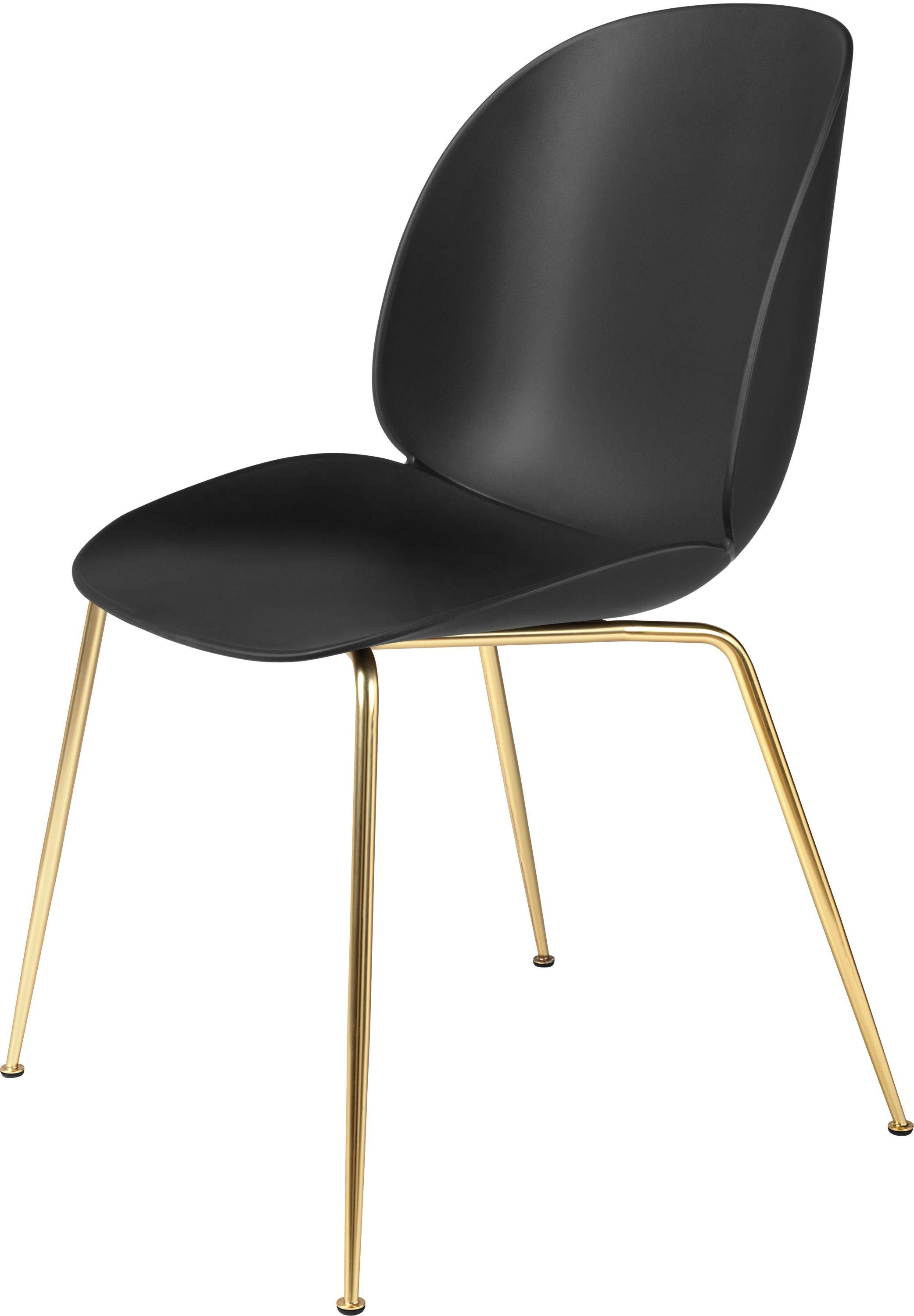 Mid-Century Modern GamFratesi 'Beetle' Dining Chair with Brass Conic Base