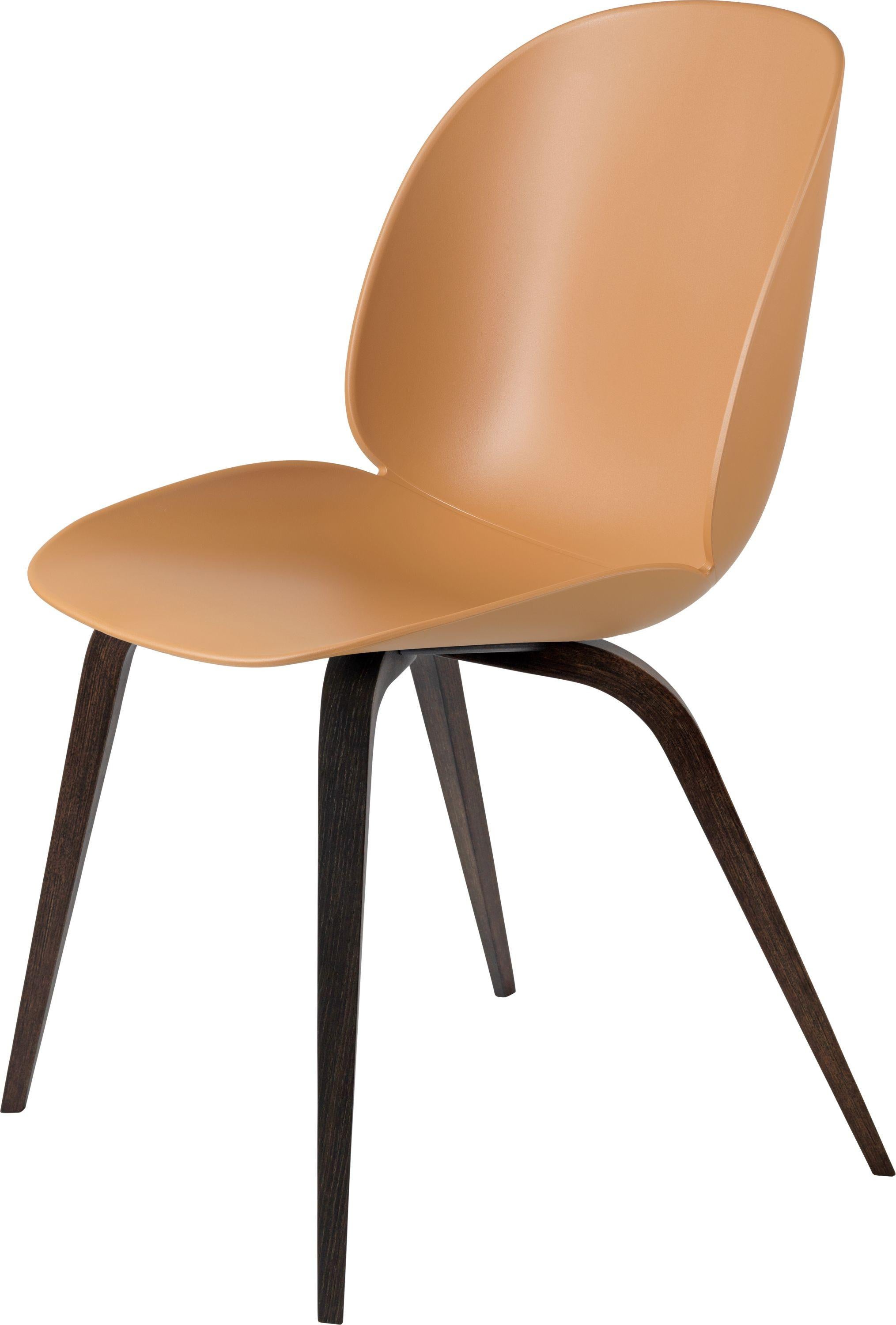 Lacquered GamFratesi 'Beetle' Dining Chair with Smoked Oak Conic Base