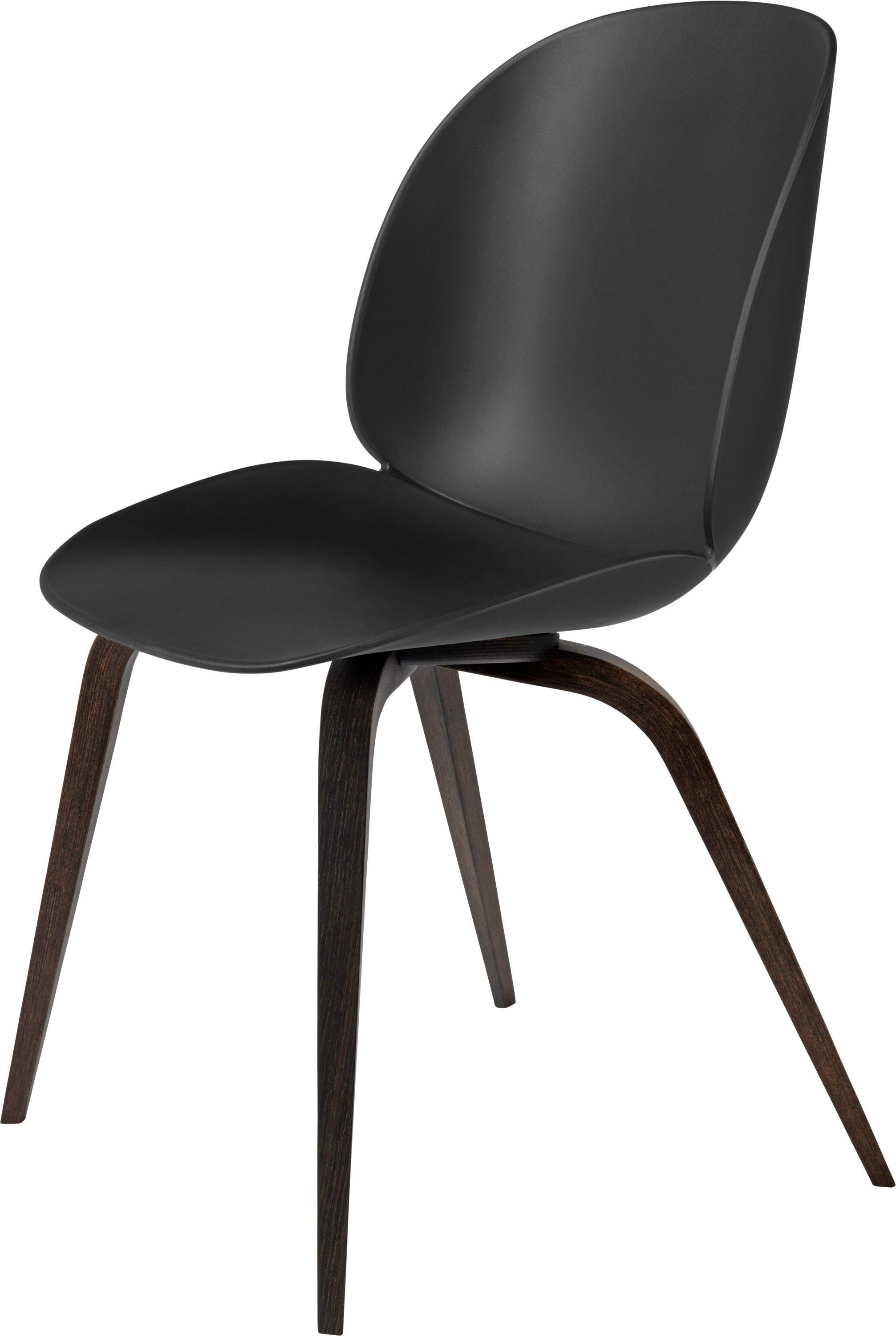 Contemporary GamFratesi 'Beetle' Dining Chair with Smoked Oak Conic Base