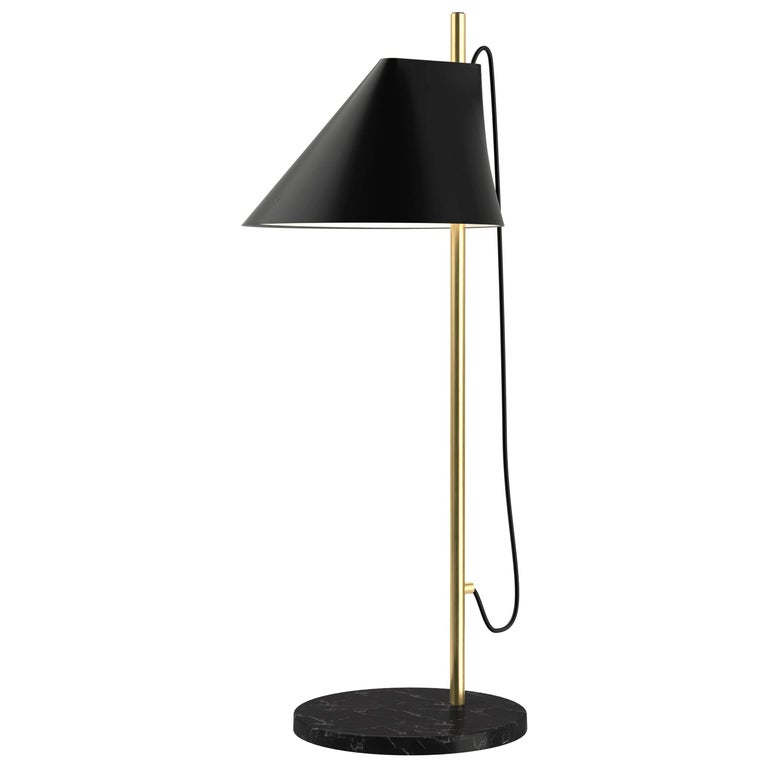 GamFratesi Black Brass and Marble 'Yuh' Table Lamp for Louis Poulsen For Sale