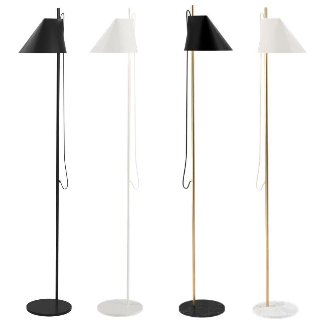 Dipinto Lampada da terra in ottone e marmo nero 'Yuh' di GamFratesi per Louis Poulsen in vendita