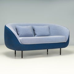 Fredericia by GamFratesi Two Tone Blue Fabric Haiku 2 Seater Sofa, 2018