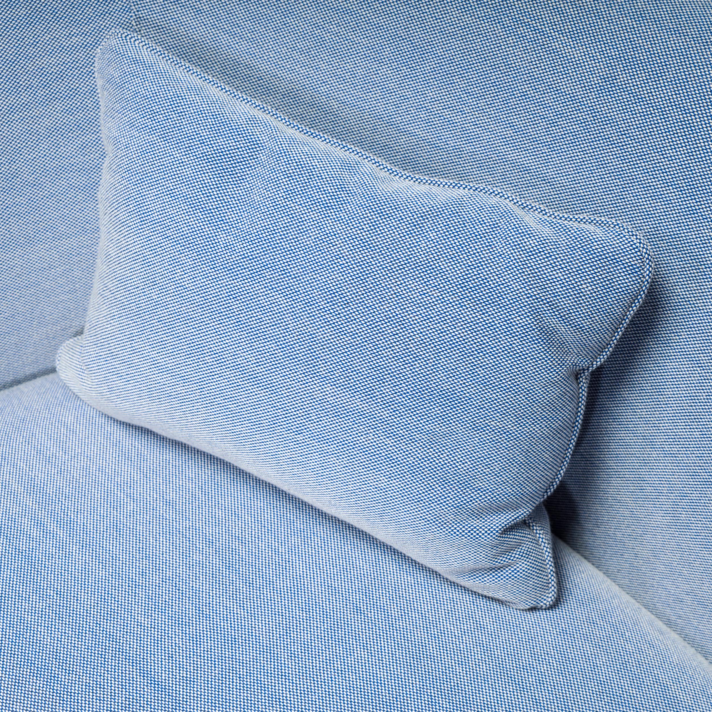 Fredericia by GamFratesi Two Tone Blue Fabric Haiku 2 Seater Sofa, 2018 For Sale 1