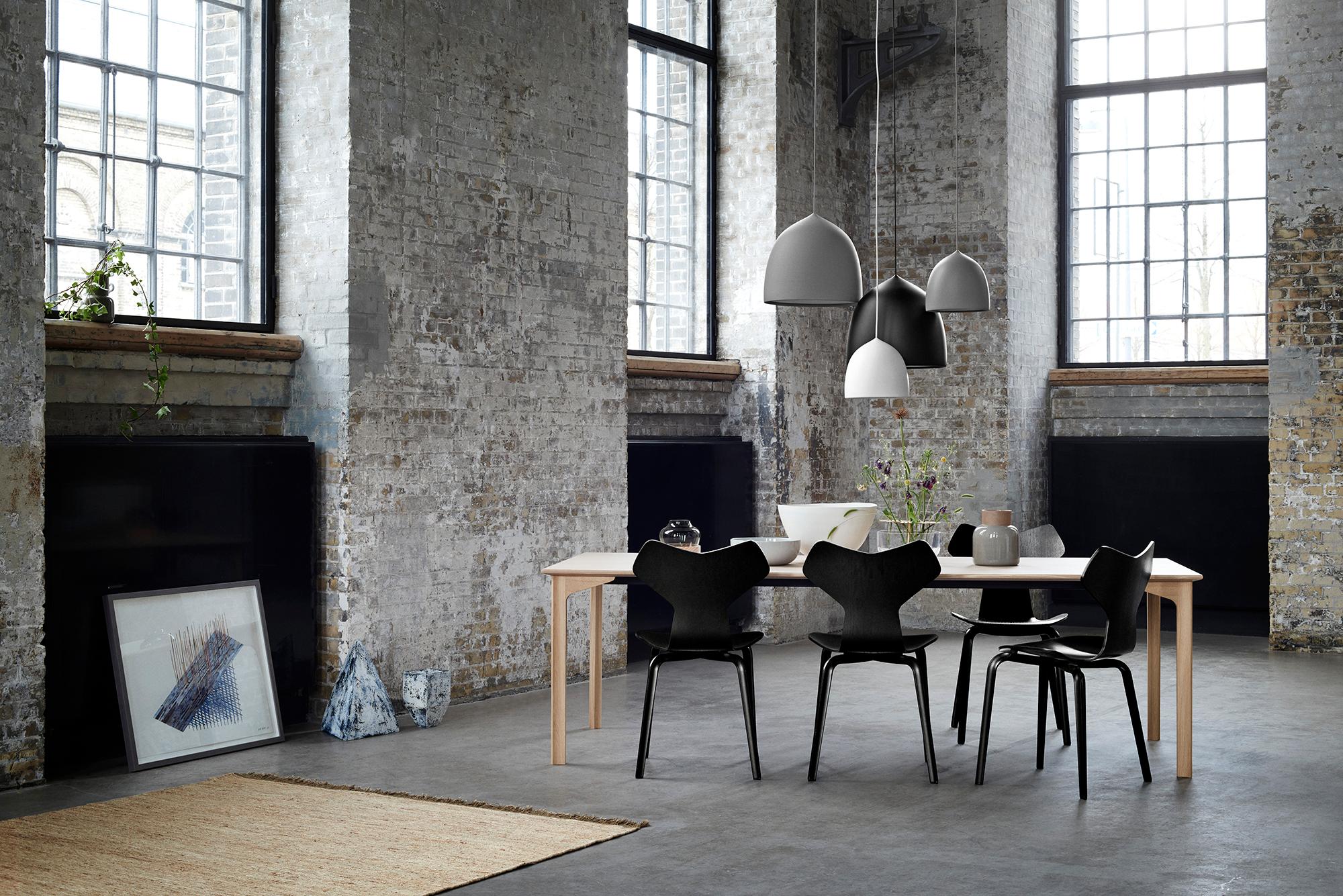 GamFratesi 'Suspence P1' Pendant Lamp for Fritz Hansen in Black.

Established in 1872, Fritz Hansen has become synonymous with legendary Danish design. Combining timeless craftsmanship with an emphasis on sustainability, the brand’s re-editions of