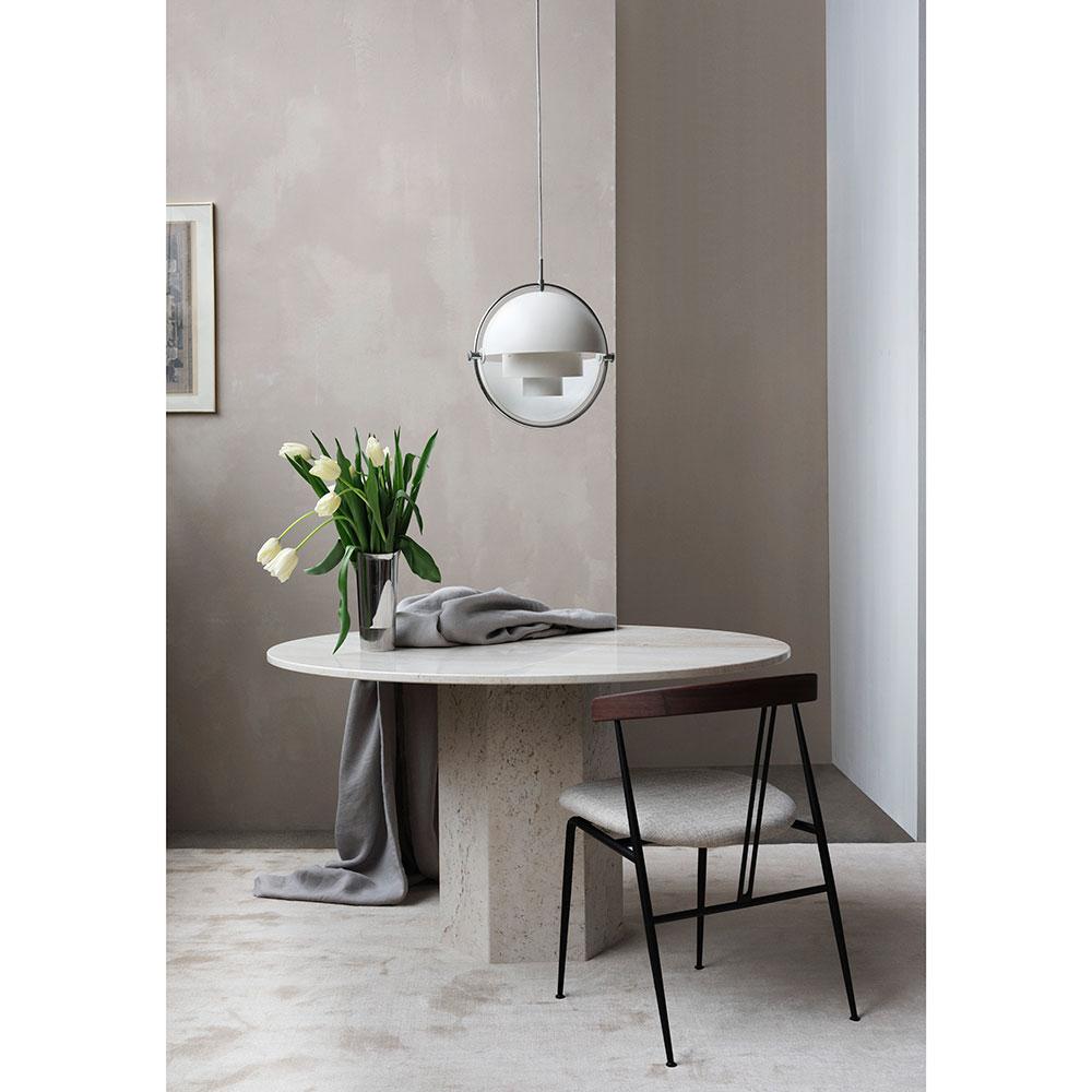 Scandinavian Modern GamFratesi Violin Dining Chair Walnut Dedar Karakorum 001 for GUBI For Sale