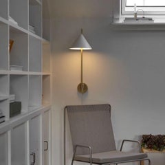 GamFratesi White and Brass 'Yuh' Wall Light for Louis Poulsen