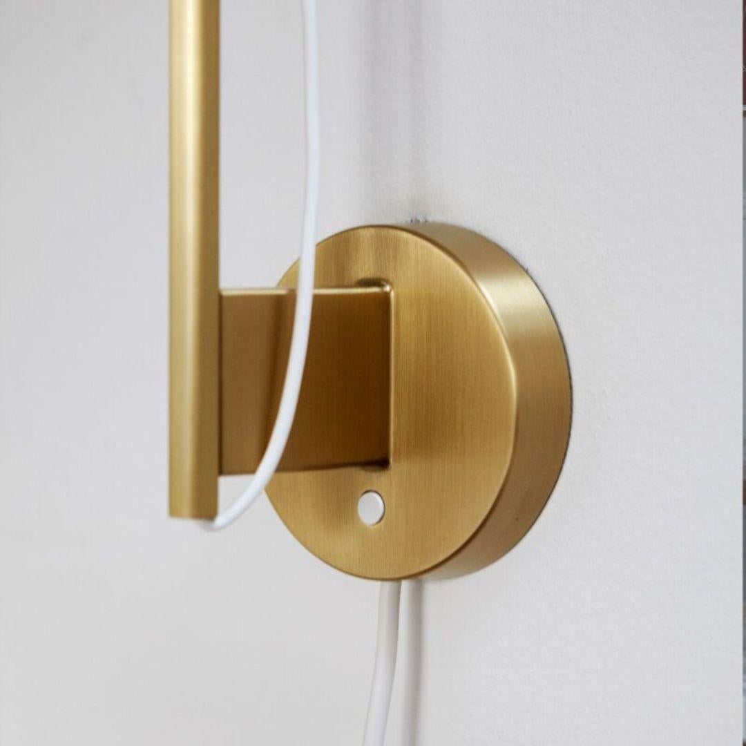 Scandinavian Modern GamFratesi White and Brass 'Yuh' Wall Light for Louis Poulsen For Sale