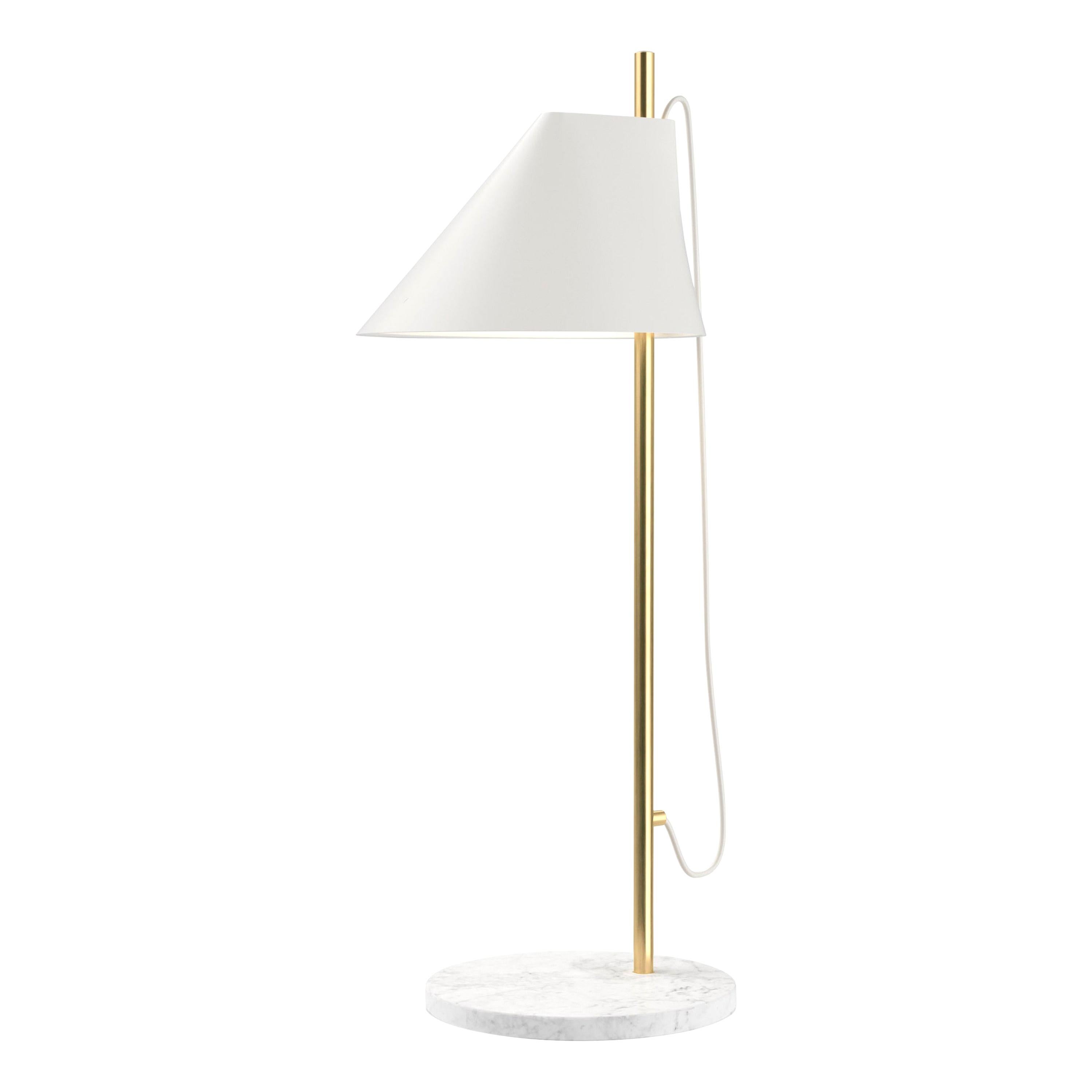 Gamfratesi White Brass and Marble 'Yuh' Table Lamp for Louis Poulsen