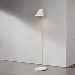 GamFratesi White 'Yuh' Brass and Marble Floor Lamp for Louis Poulsen