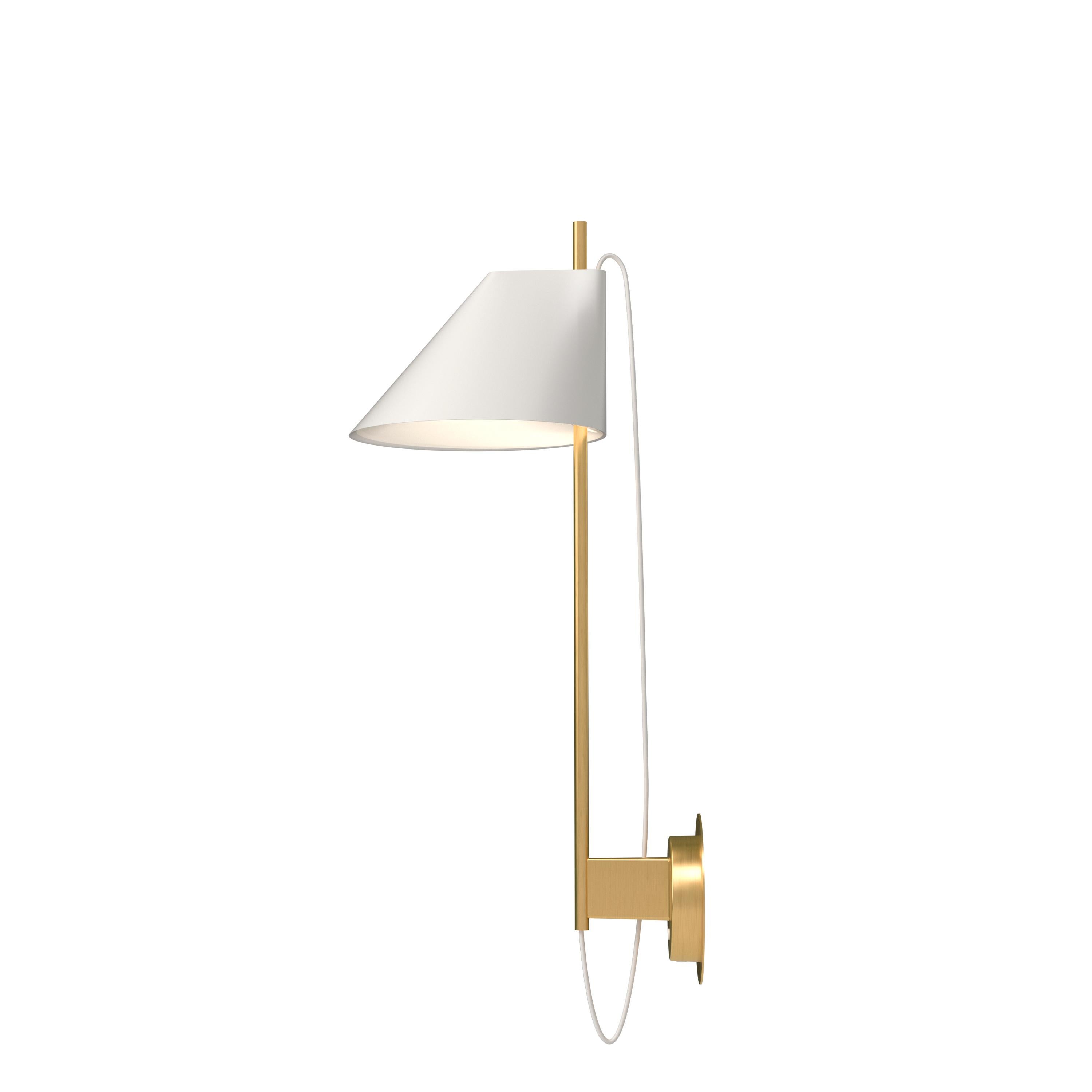 GamFratesi White 'YUH' Brass and Marble Floor Lamp for Louis Poulsen For Sale 1