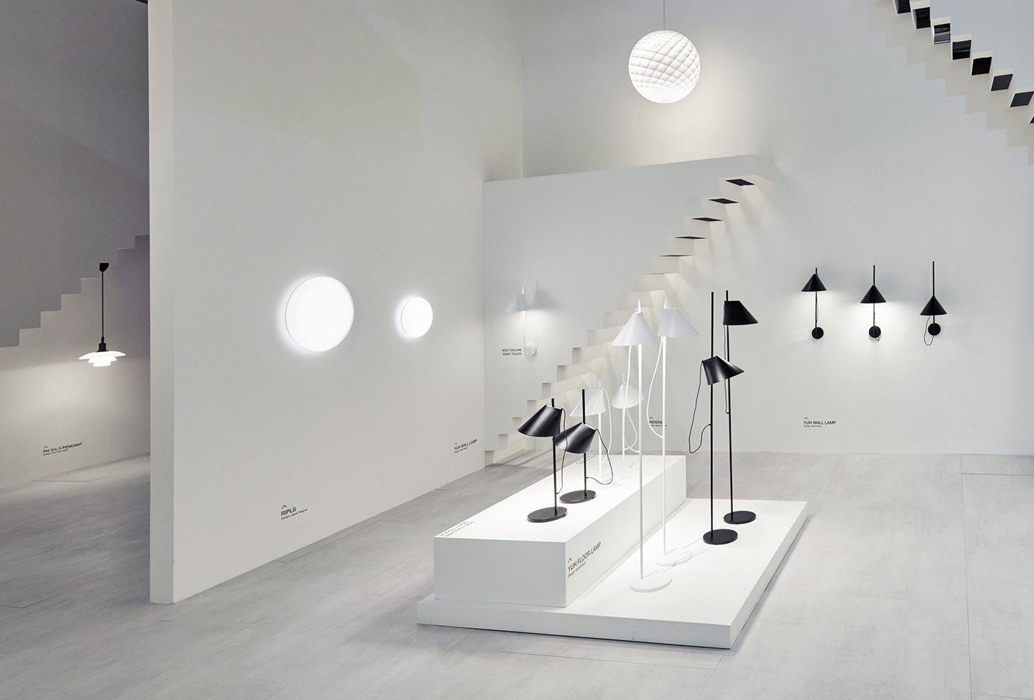 Danish GamFratesi White 'YUH' Brass and Marble Floor Lamp for Louis Poulsen For Sale