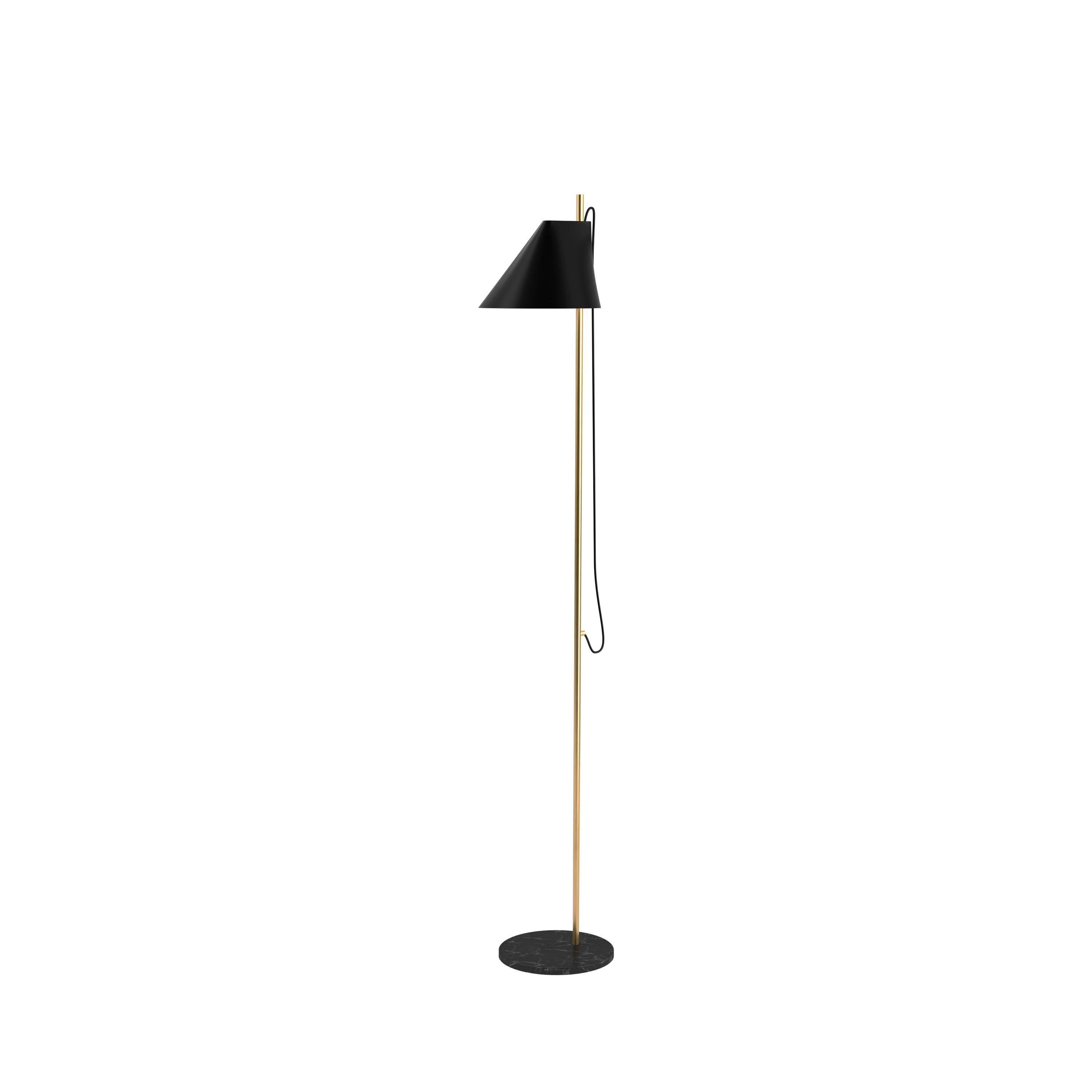Painted GamFratesi White 'YUH' Brass and Marble Floor Lamp for Louis Poulsen For Sale