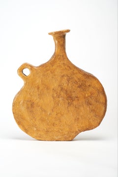 Organic Shape, Plain Earthy Brown Ceramic Large Vase by Willem Van Hooff