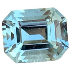 Gamin Blue Aquamarine 1.50 carats Emerald Cut Natural Loose Pakistani Gemstone