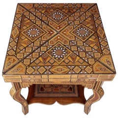 Gaming Inlaid Table Modern, Late 20th Century