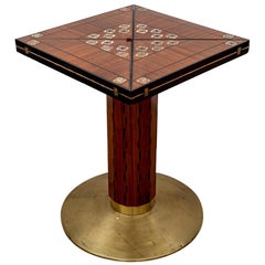 Gaming Table Vienna Marquetry Precious Wood Mother of Pearl Brass circa 1900