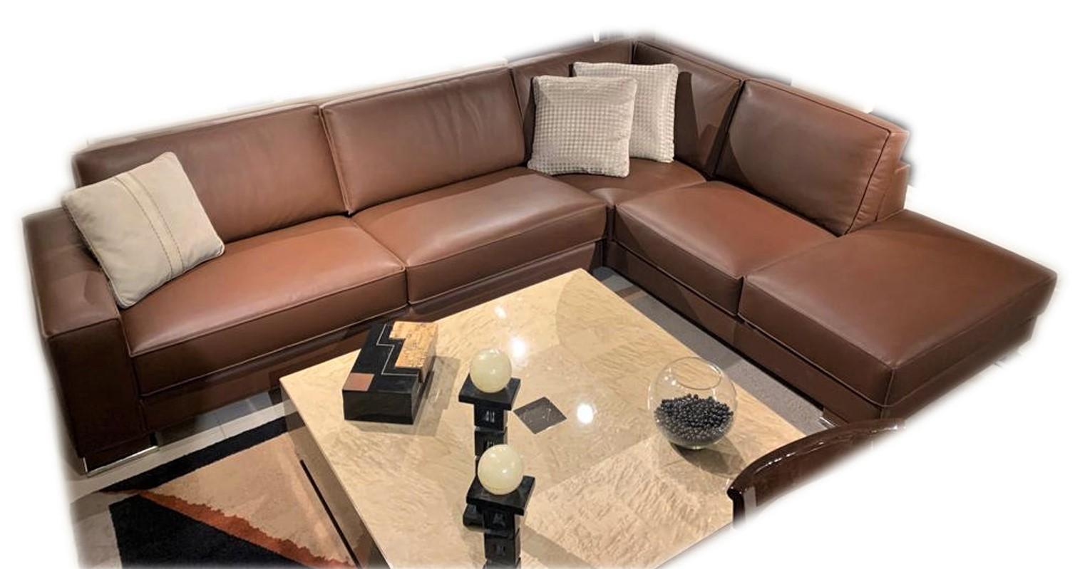 gamma leather sectional