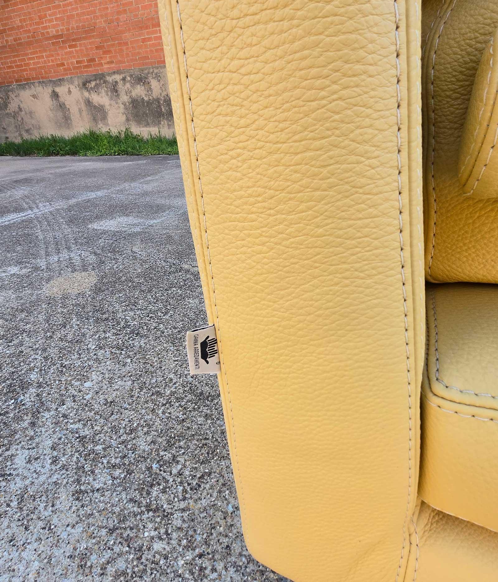 Metal Gamma Arredamenti Sectional Sofa in Leather
